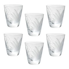 Country Style Set of Six Glass Tumbler  Fern Decor Sofina Kitzbuehel Kitzbühel