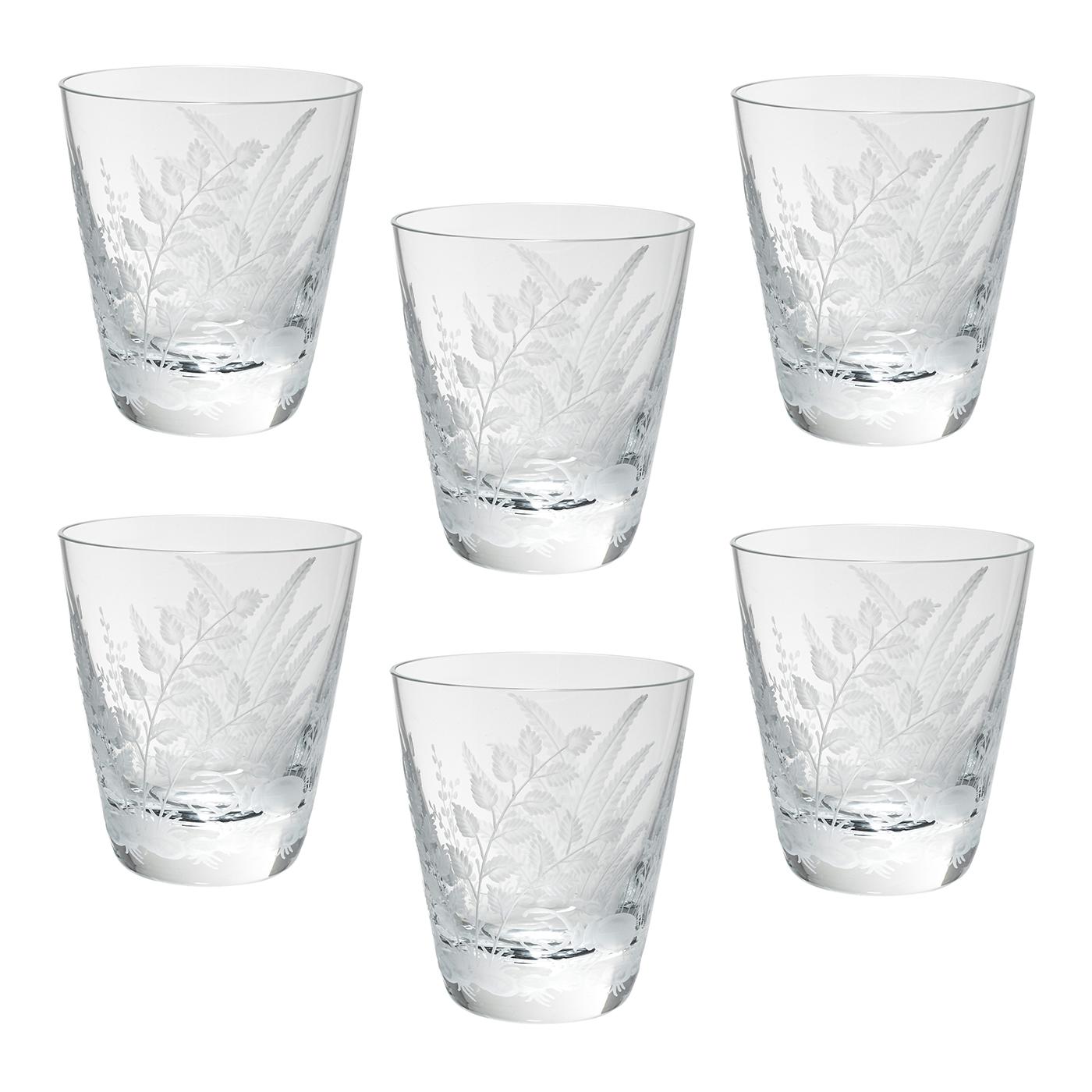 Country Ensemble de six gobelets en verre de style rustique  Fern Decor Sofina Kitzbuehel Kitzbühel en vente