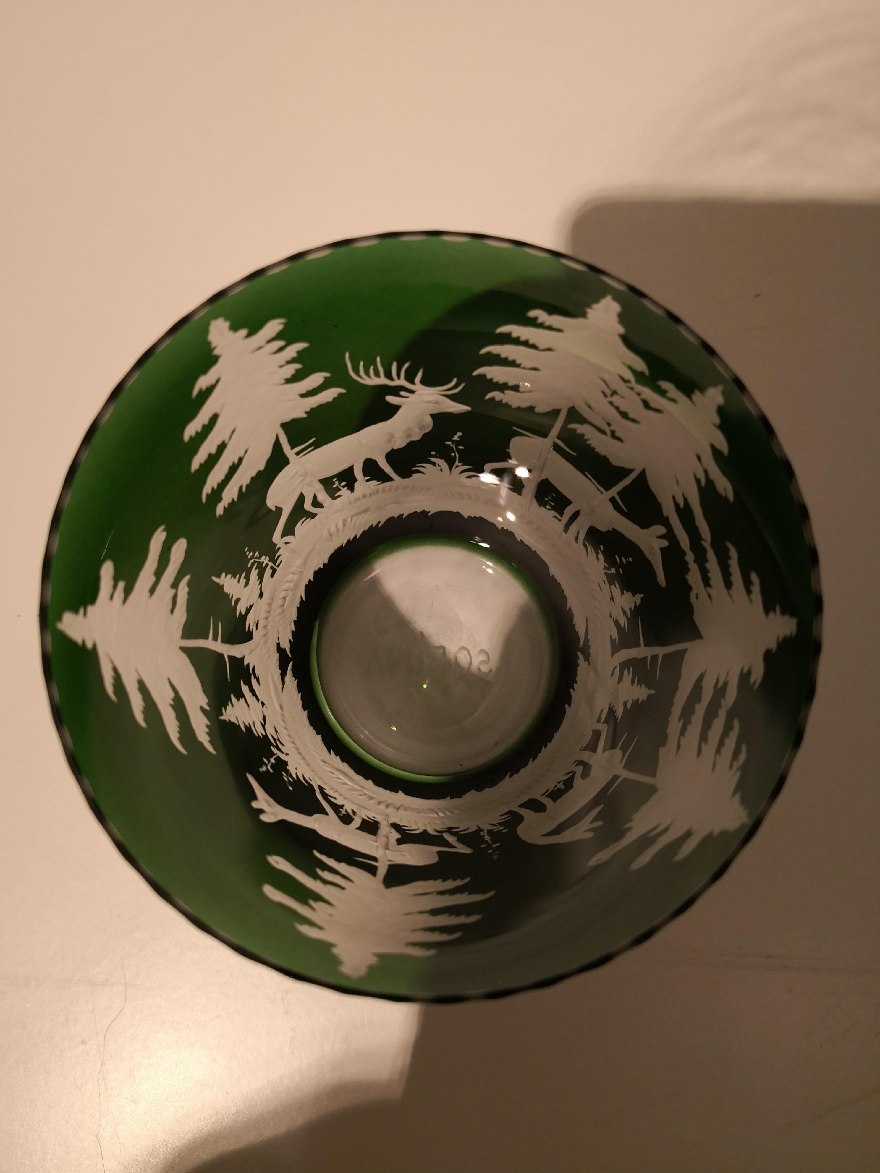 Black Forest Set of Six Tumbler Green Hunting Decor Sofina Boutique Kitzbuehel In New Condition For Sale In Kitzbühel, Tirol