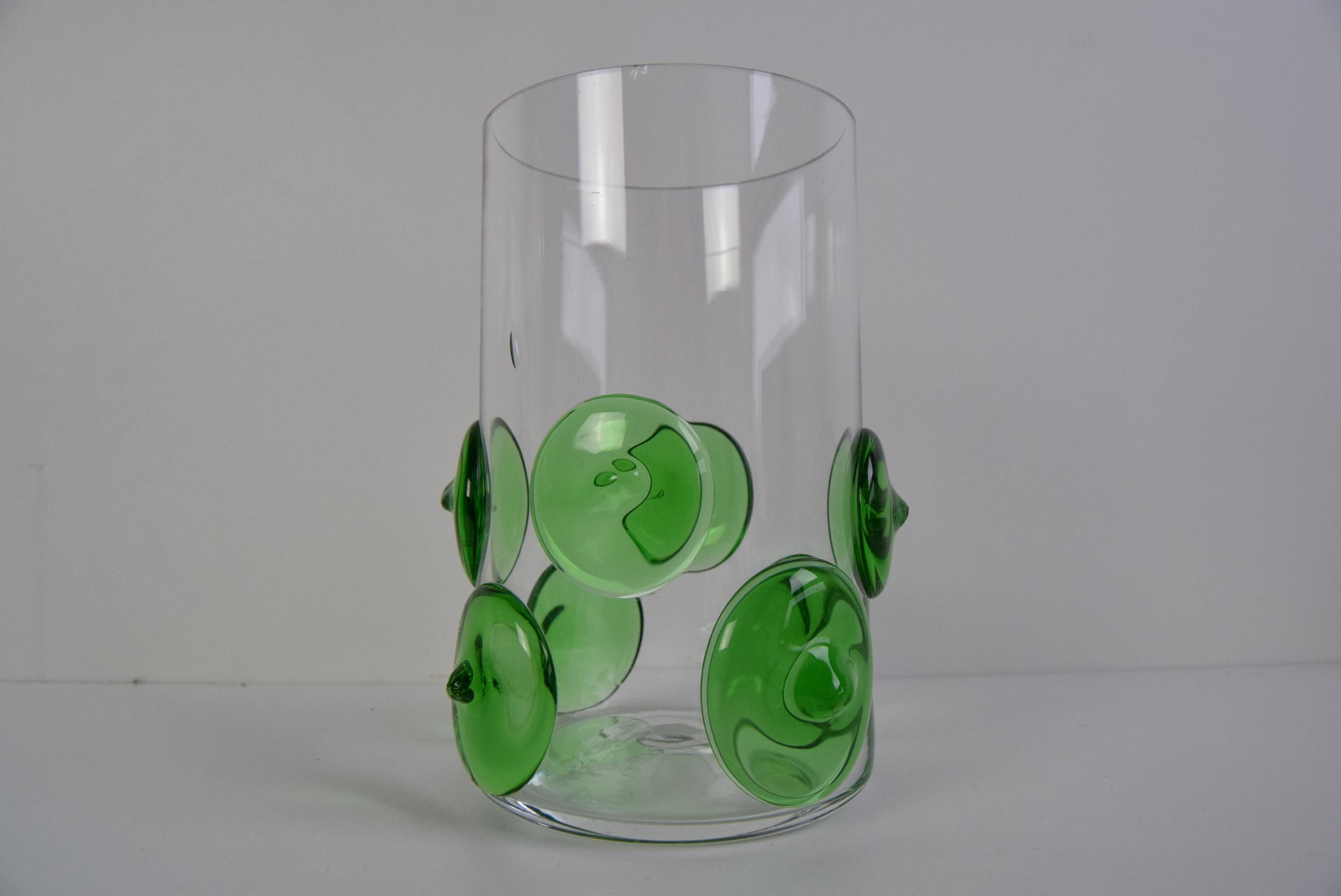 Verre d'art Ensemble de six verres Verrerie Nový Bor, années 1950. en vente