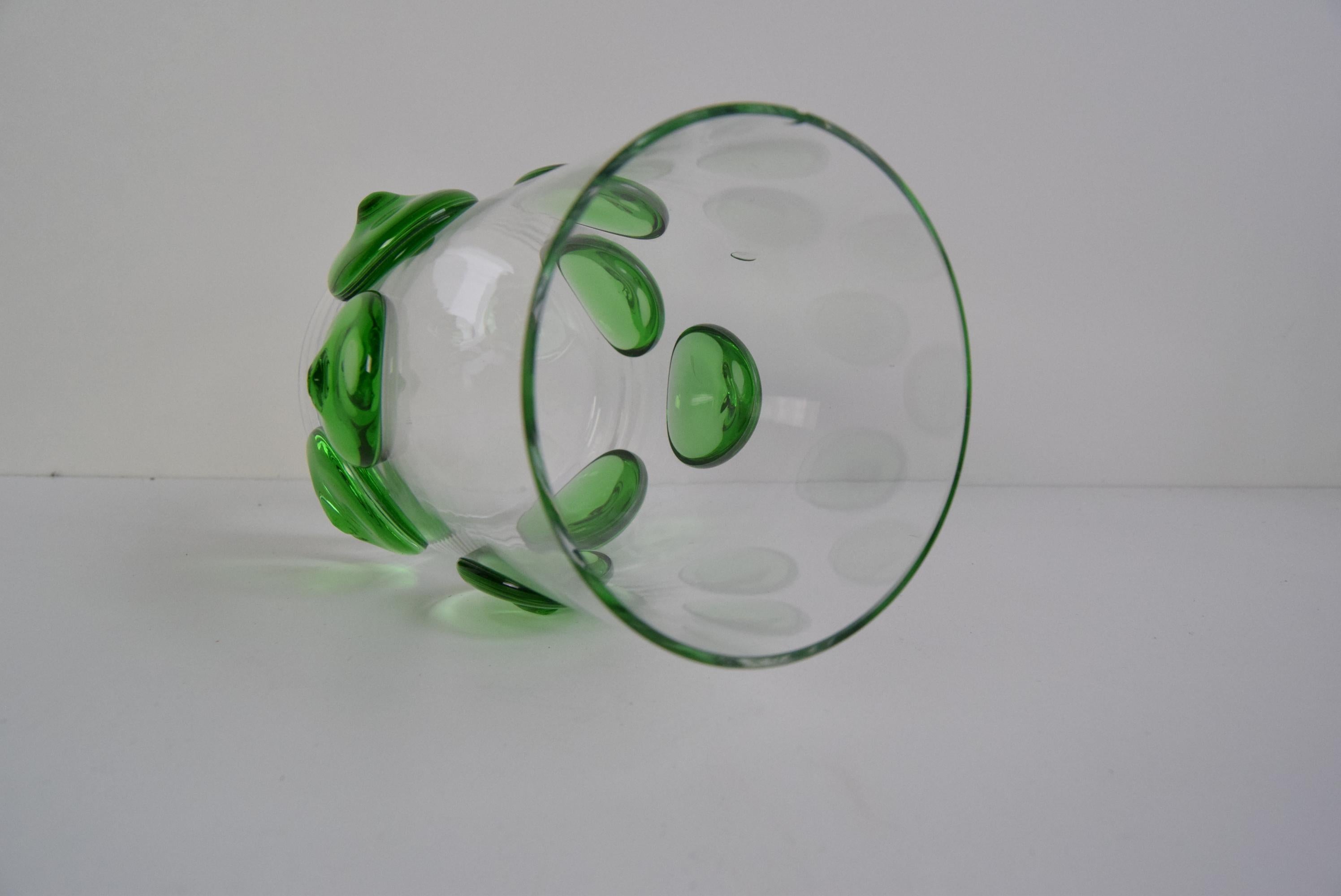 Ensemble de six verres Verrerie Nový Bor, années 1950. en vente 2