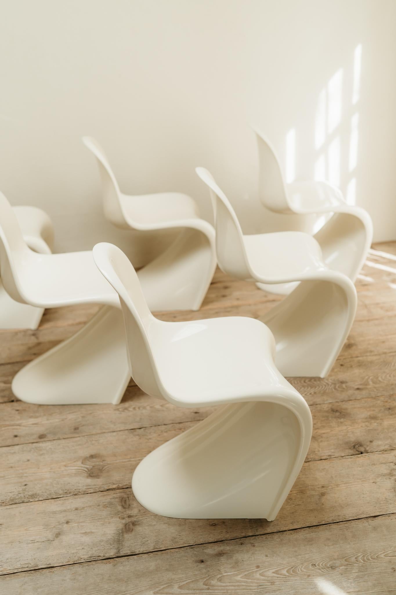 set di sei sedie S.S. White lucide di Verner Panton/Herman Miller Fehlbaum Production in vendita 8
