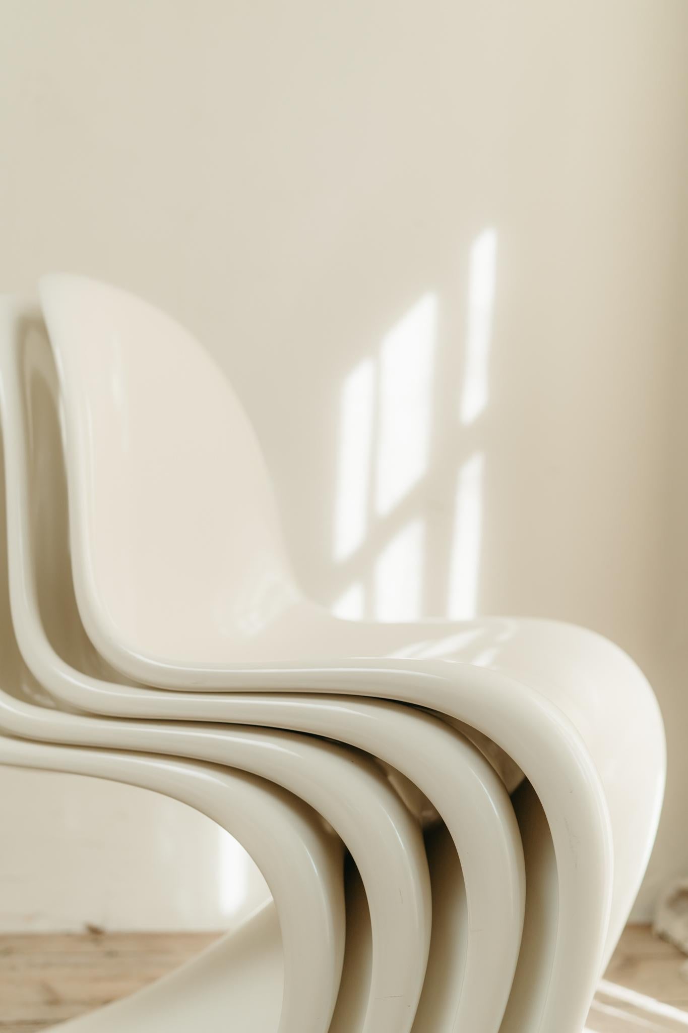 set di sei sedie S.S. White lucide di Verner Panton/Herman Miller Fehlbaum Production in vendita 9