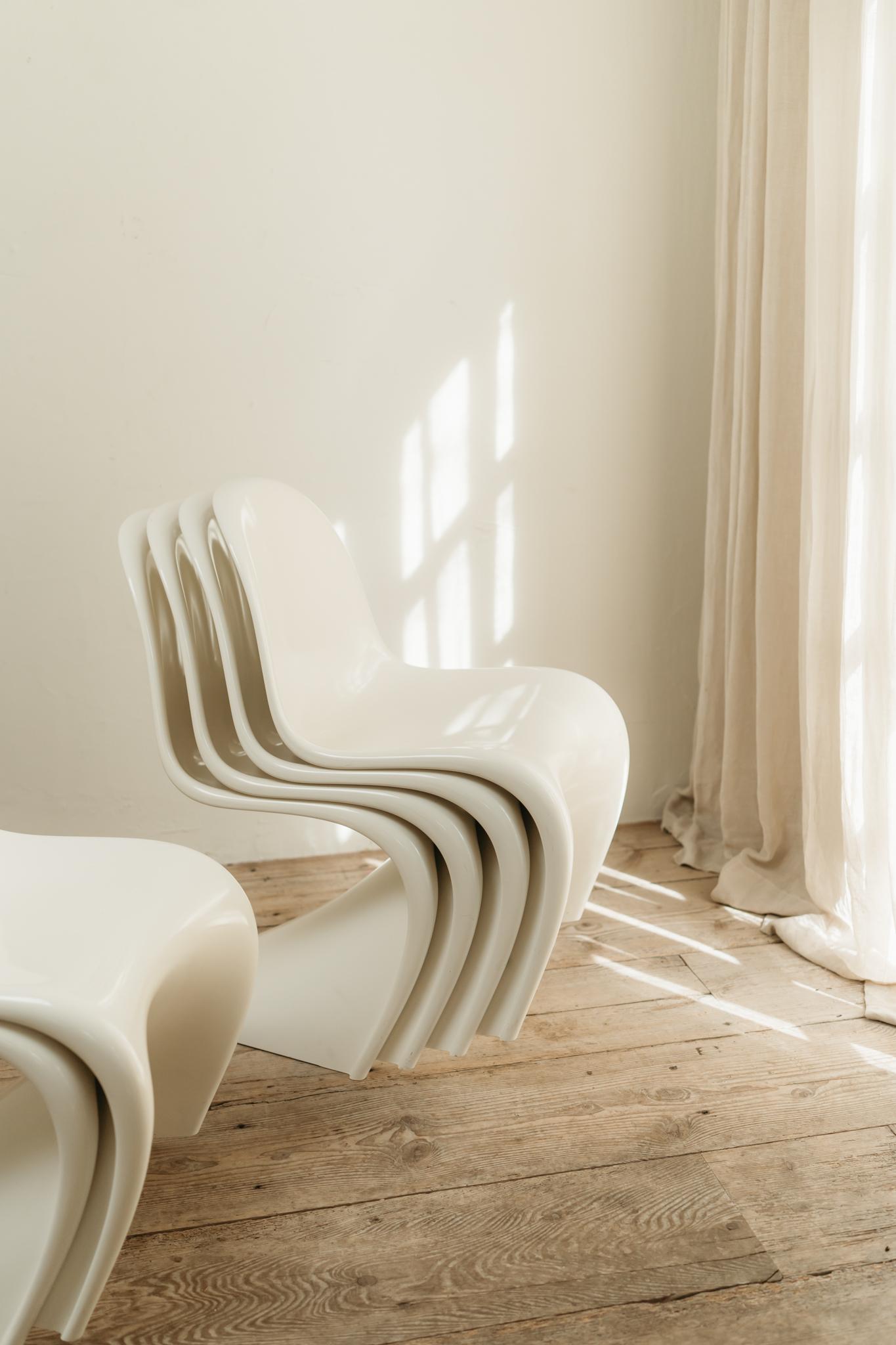 set di sei sedie S.S. White lucide di Verner Panton/Herman Miller Fehlbaum Production in vendita 10