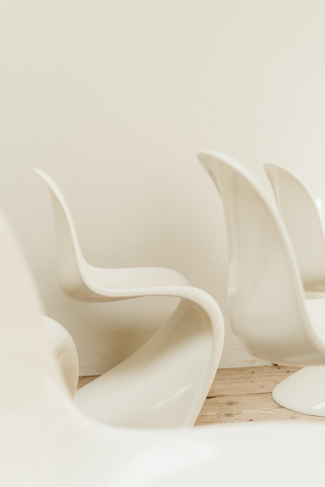 set di sei sedie S.S. White lucide di Verner Panton/Herman Miller Fehlbaum Production in vendita 2