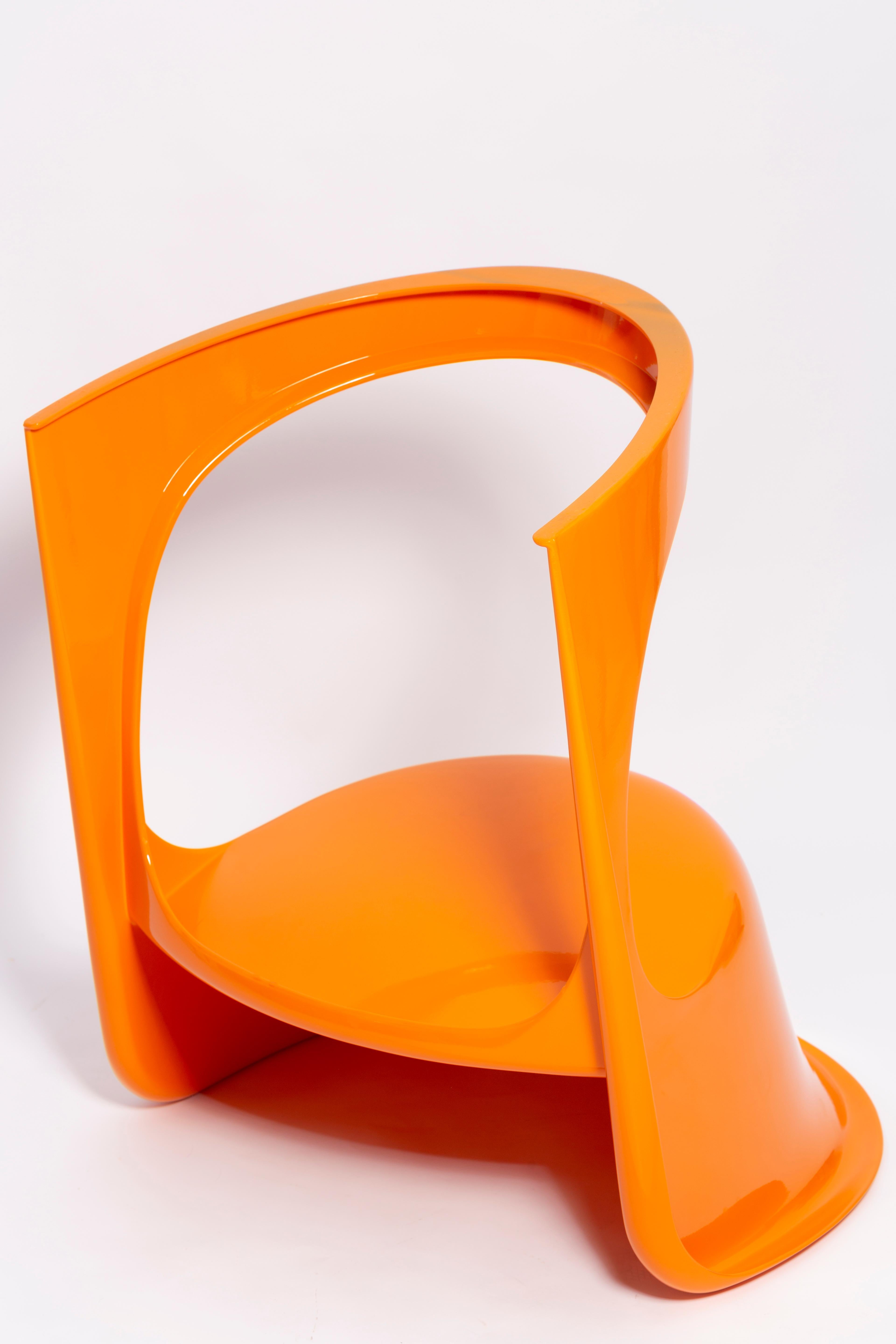 Set of Six Glossy Orange Cado Chairs, Steen Østergaard, 1974 For Sale 2