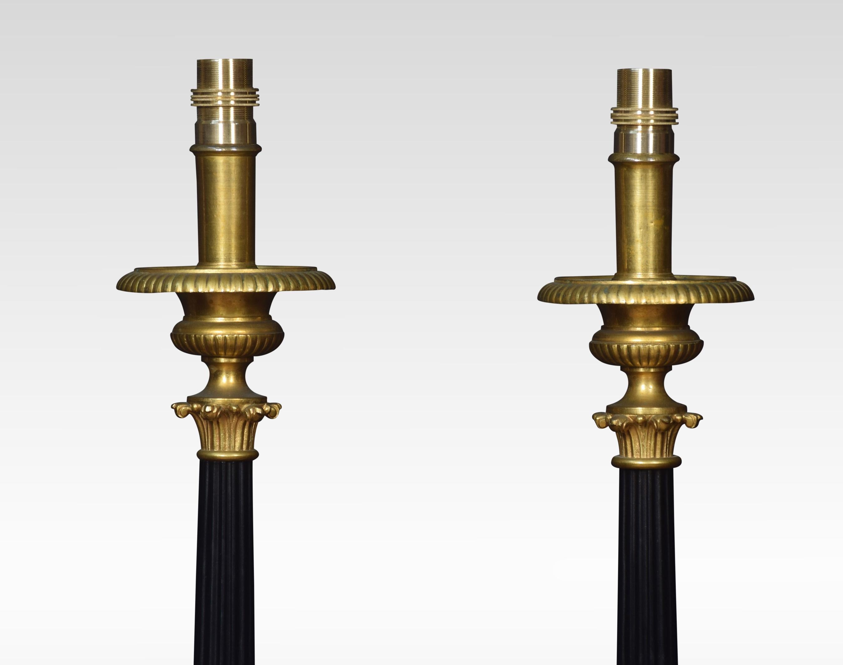Set of Six Graduated Ecclesiastical Table Lamps In Good Condition For Sale In Cheshire, GB