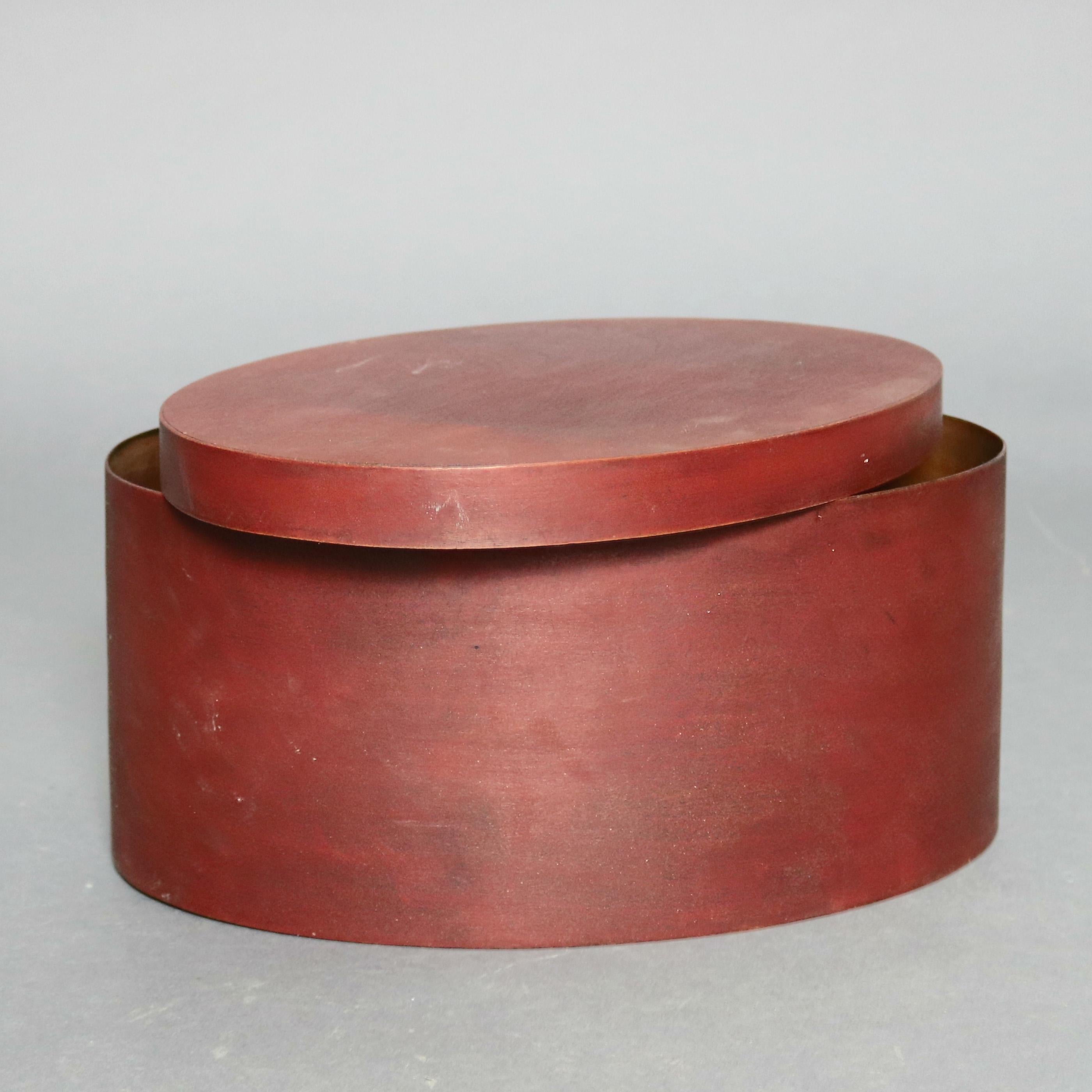 Set of Six Graduated Oval Lesher School Shaker Boxes, 20th Century 3