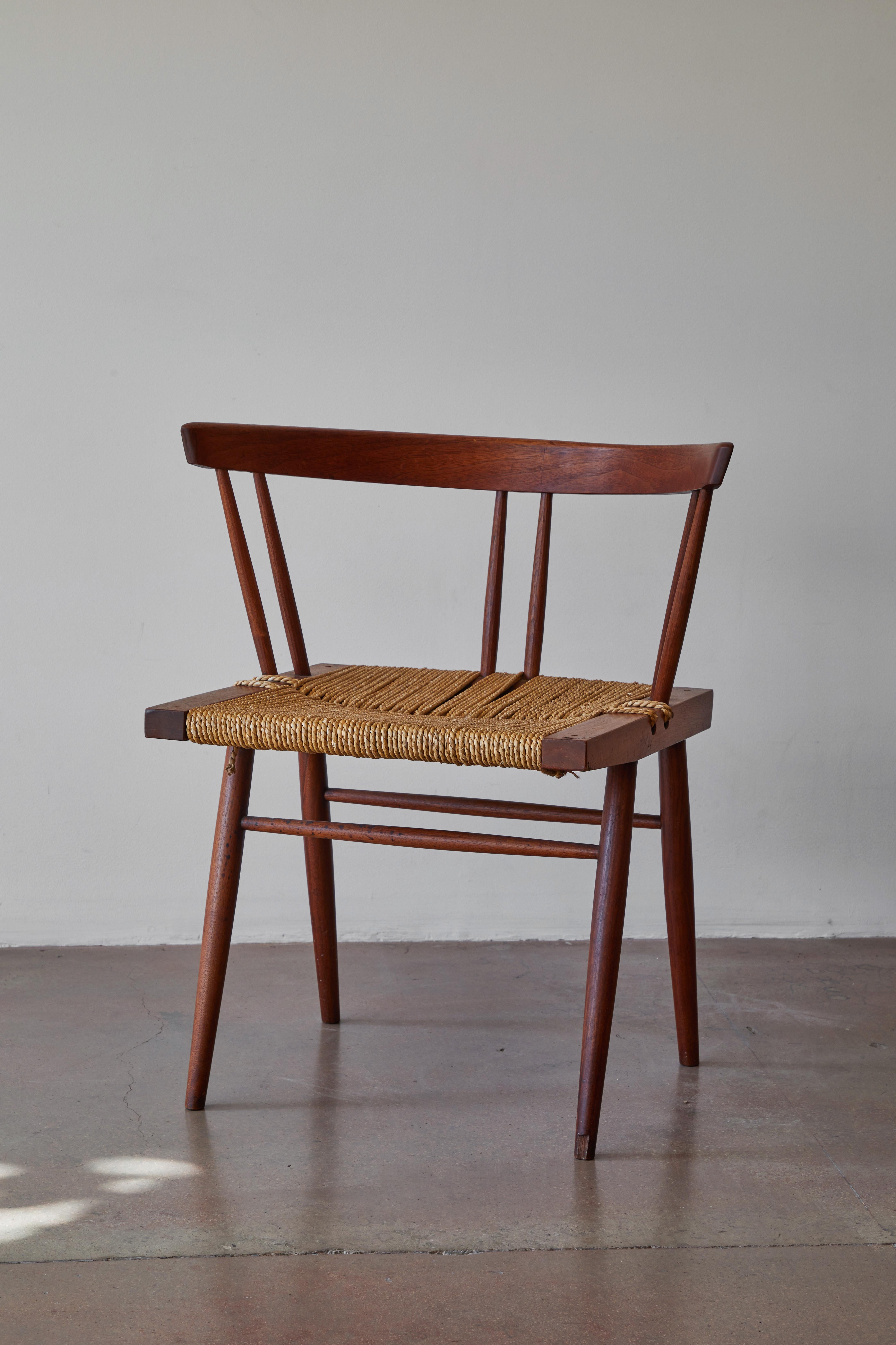 Set of Six Grass Seated Chairs by George Nakashima 4