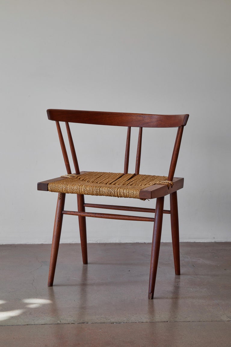 Set of Six Grass Seated Chairs by Nakashima at 1stDibs
