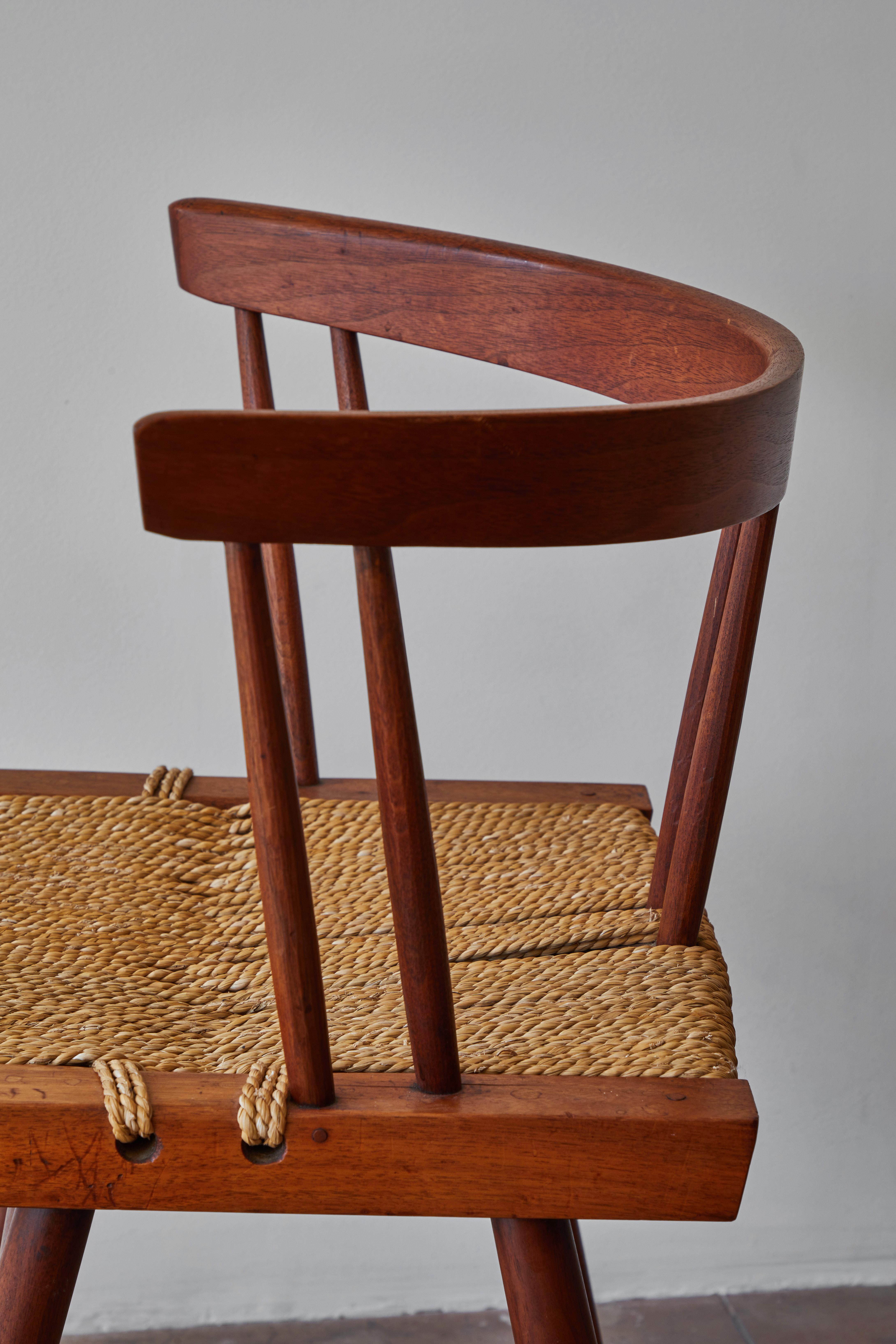 Set of Six Grass Seated Chairs by George Nakashima 7