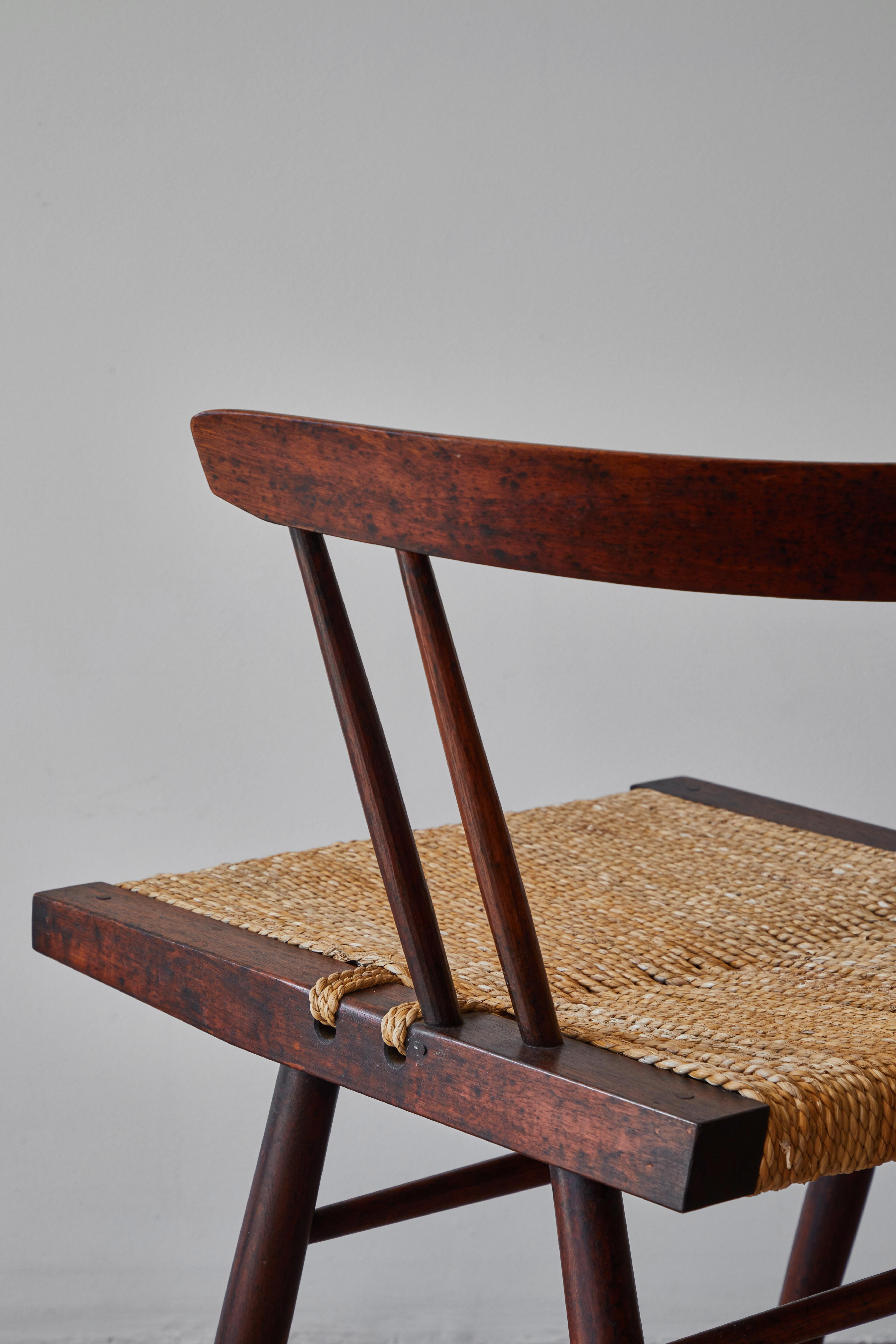 Set of Six Grass Seated Chairs by George Nakashima 8
