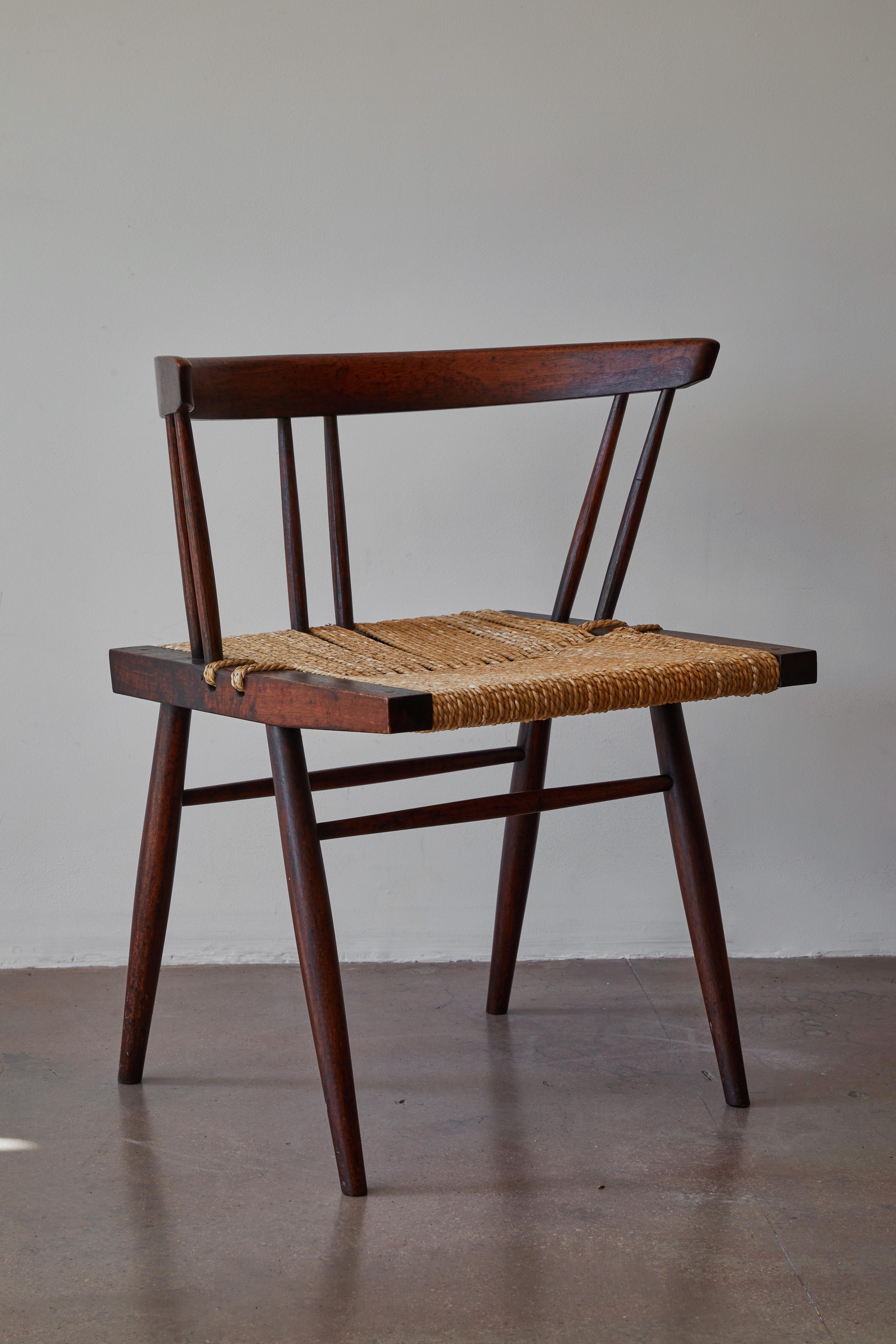 Set of Six Grass Seated Chairs by George Nakashima 2