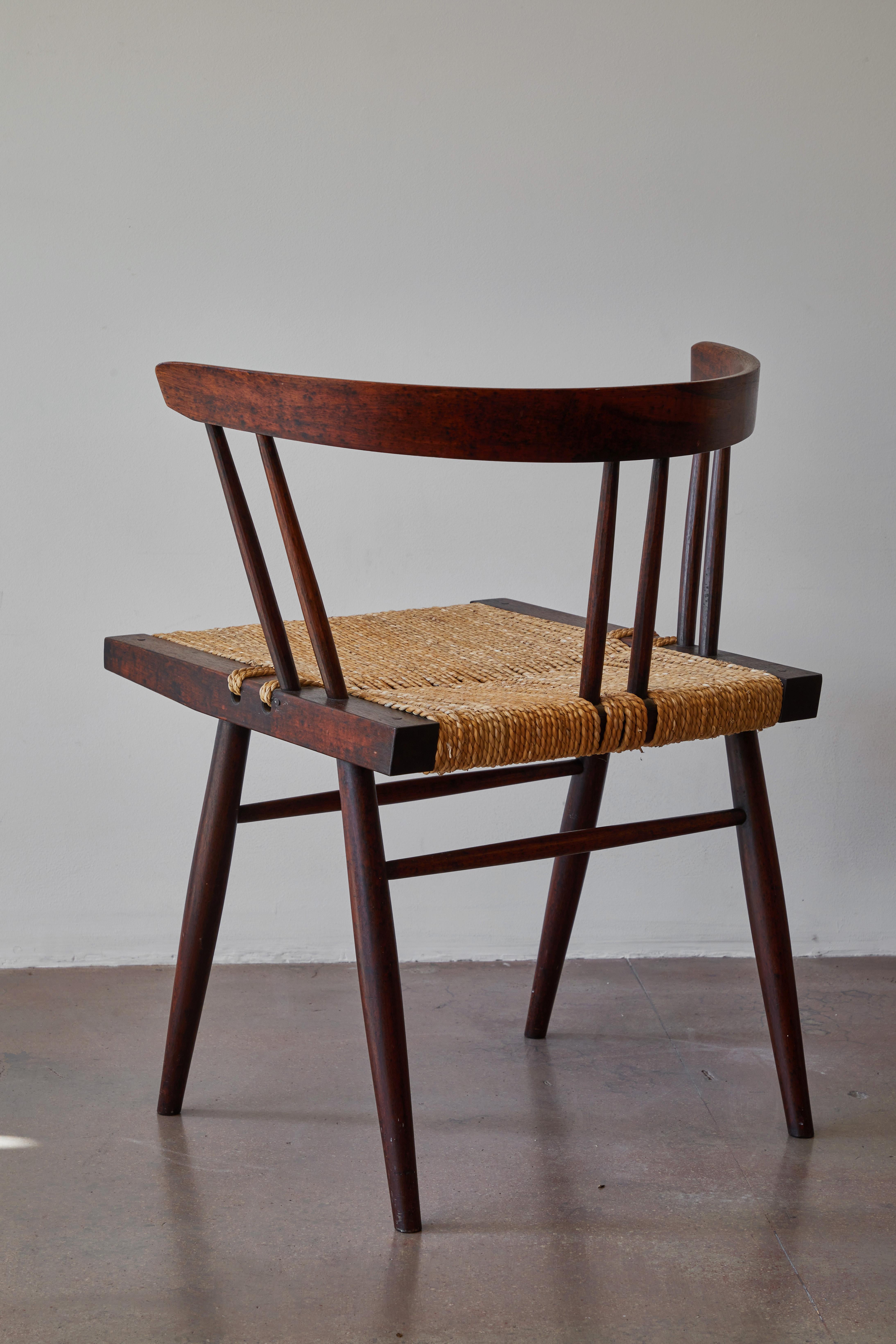 Set of Six Grass Seated Chairs by George Nakashima 3