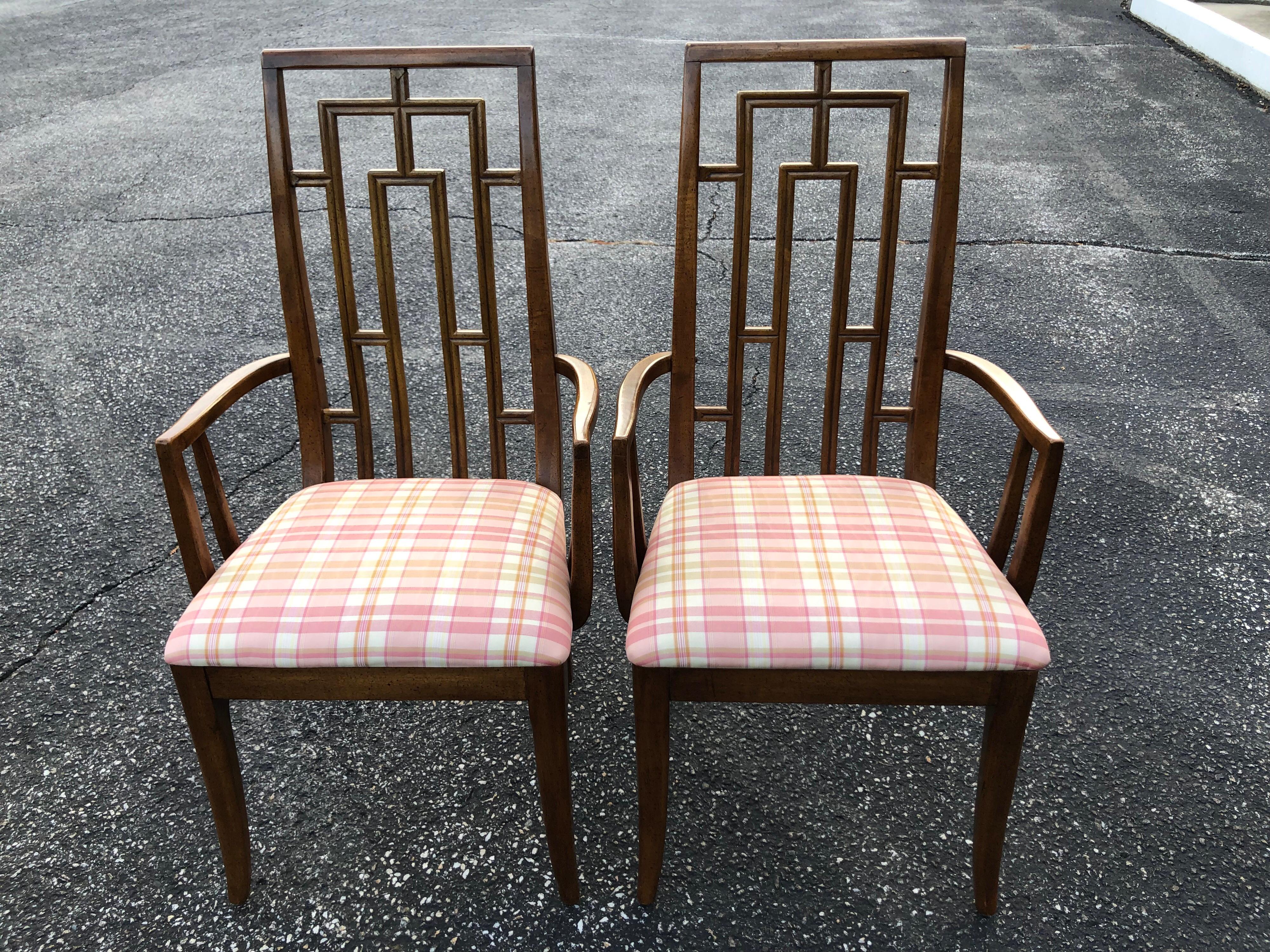 Set of Six Greek Key Mid-Century Wooden Dining Chairs 7