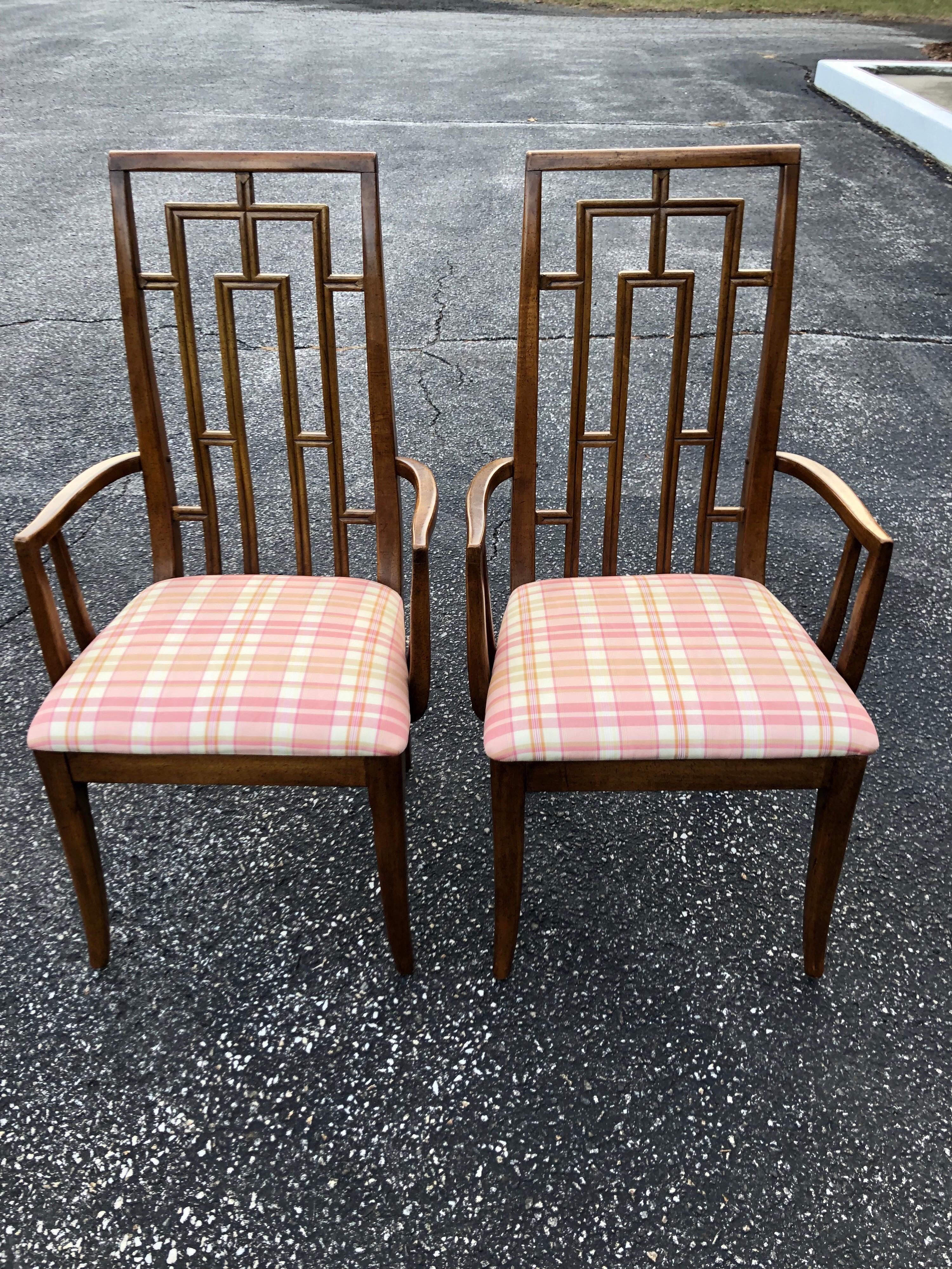 Set of Six Greek Key Mid-Century Wooden Dining Chairs 13