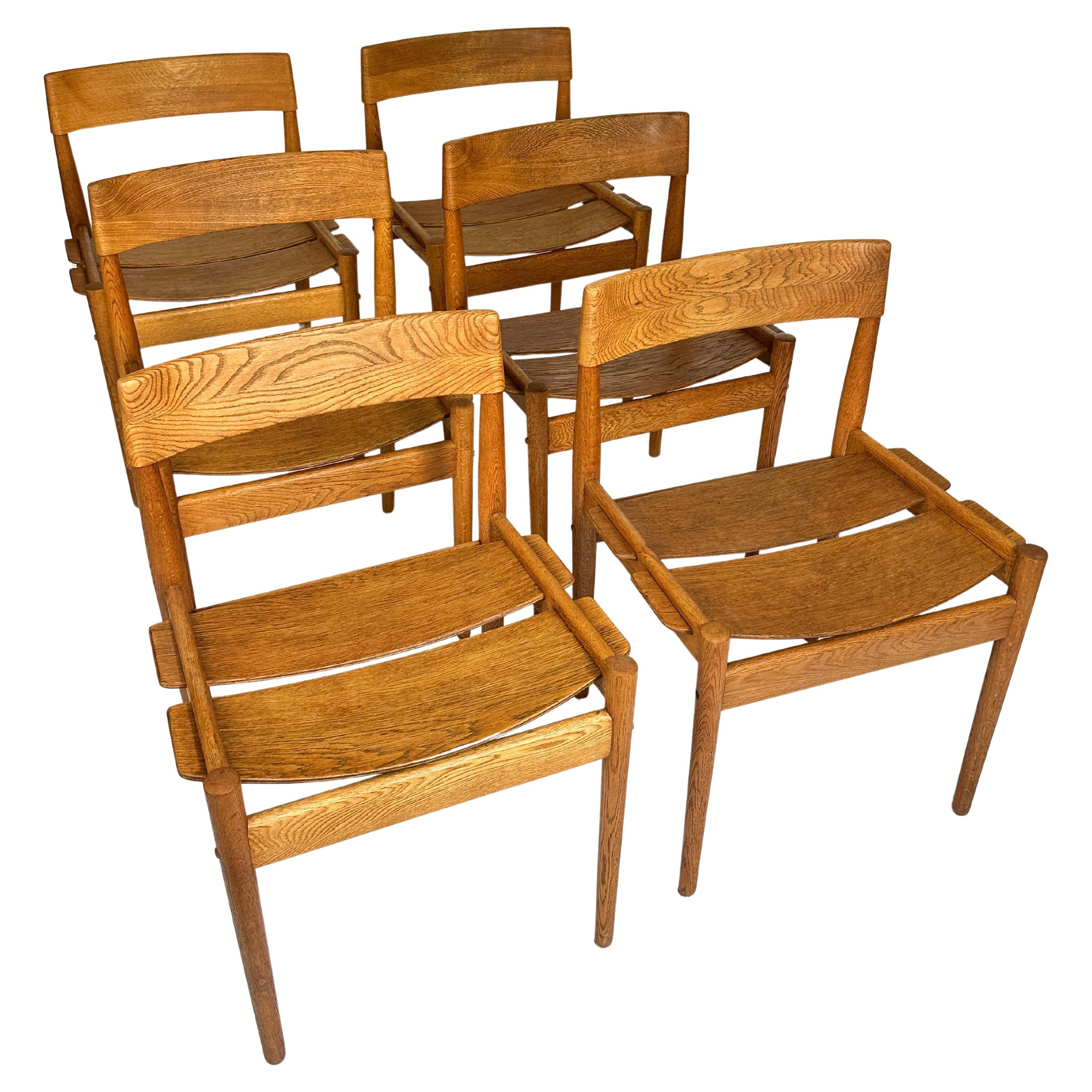 For a long time we have only known this model from an old Poul Jeppesen ad, but now we know these exist!

Extremely rare set of six Grete Jalk chairs, model PJ3-1 for P. Jeppesen, produced only for a short period in the late 1950s.

An elaborate