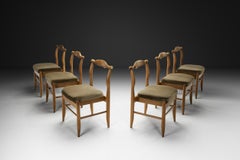 Set of Six Guillerme et Chambron "Fumay" Dining Chairs. France 1960s