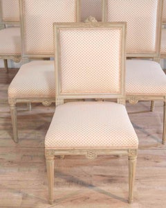 Set of Six Gustavian Chairs by Jacob Malmsten, Stockholm, circa 1780