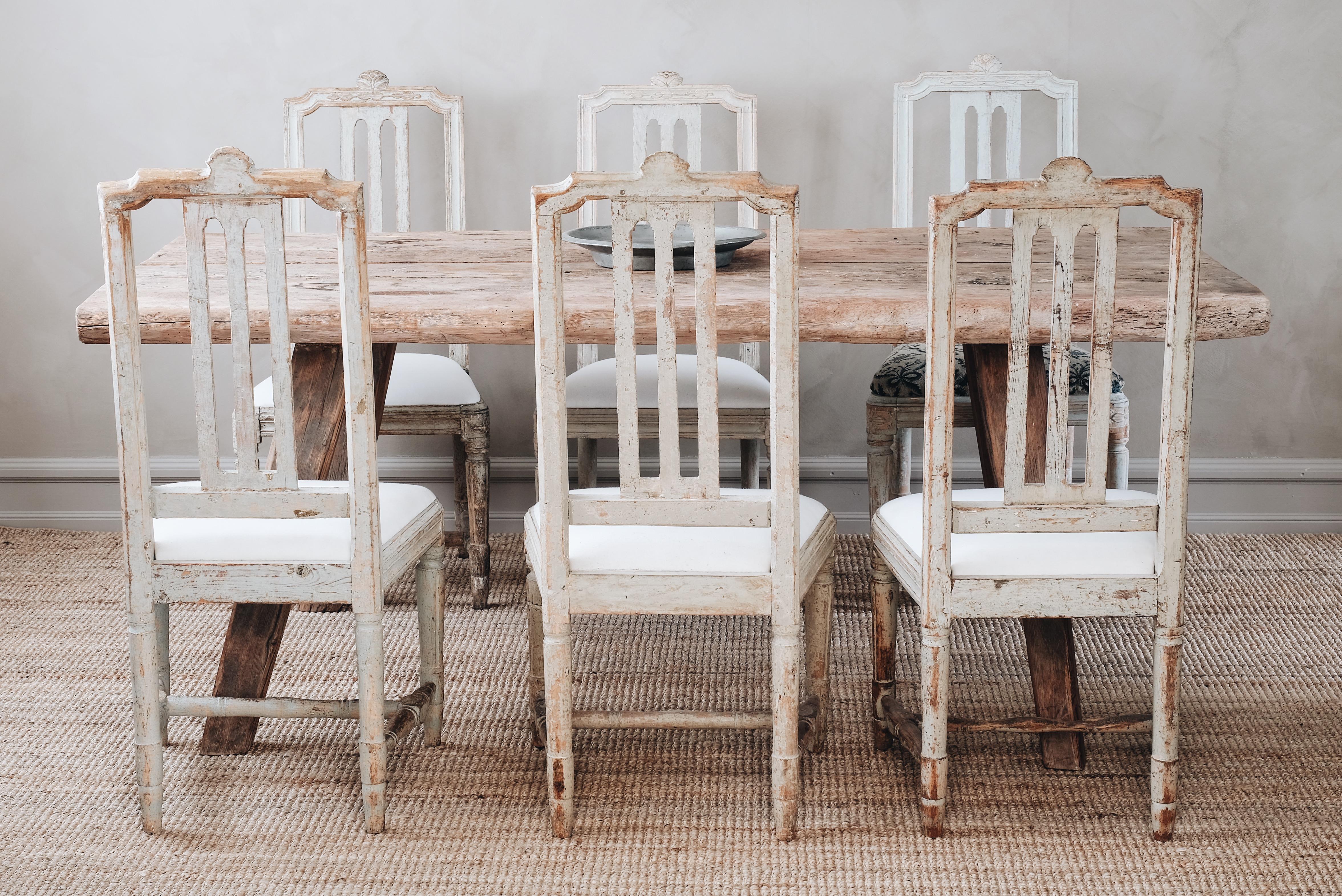 18th Century Set of Six Gustavian Dinning Chairs