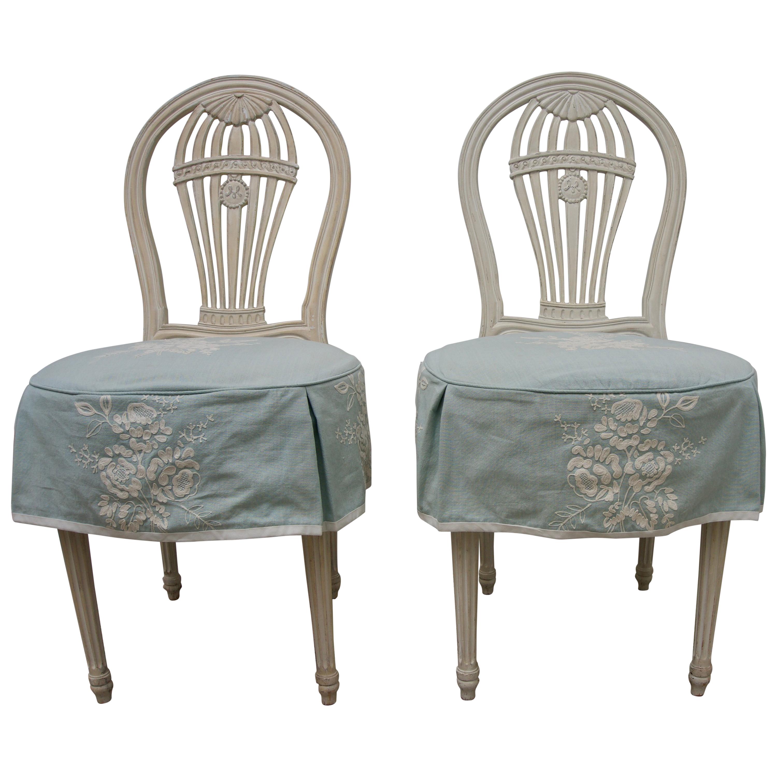 Set of Six Gustavian Style Balloon Back Chairs