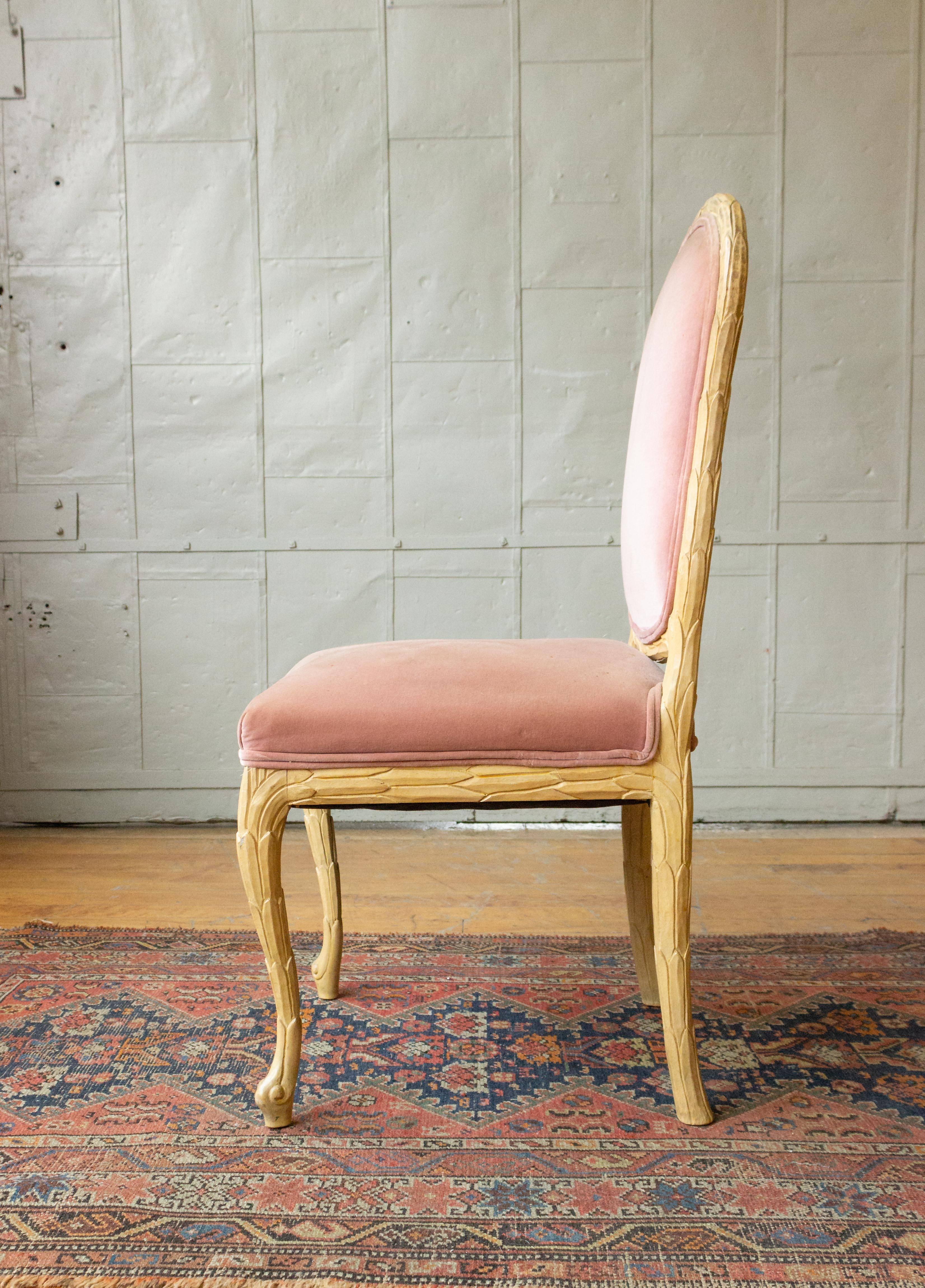 Set of Six Hand-Carved American 1960s Dining Chairs 3