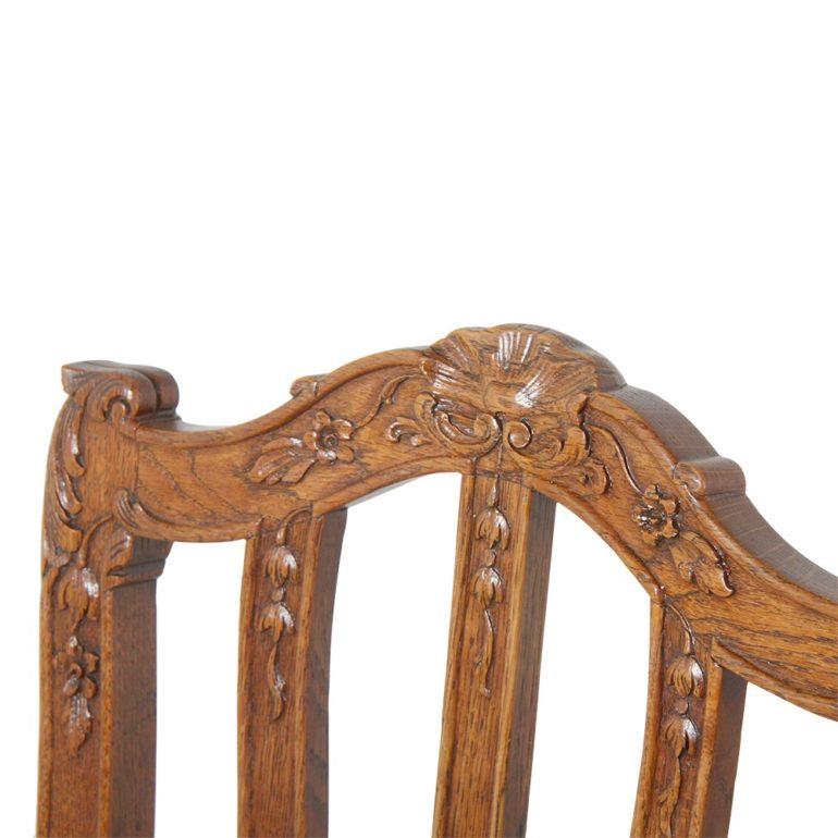 Set of Six Hand-Carved Solid Oak Louis XIV-Style Chairs  In Good Condition In Vancouver, British Columbia