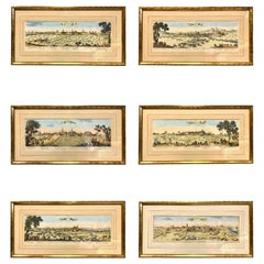 Set of Six Hand Colored Engravings of Northern France