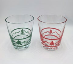 Black Forest Set of Six Hand Painted Crystal Tumbler Sofina Boutique Kitzbühel