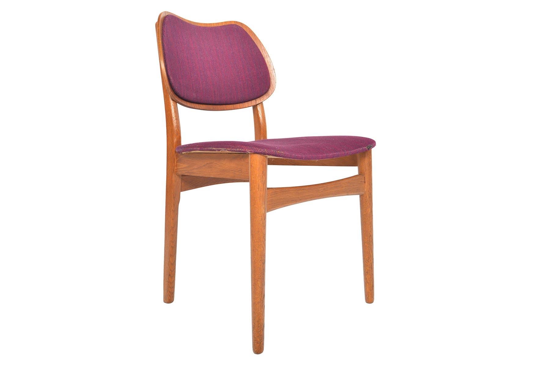 20th Century Set of Six Hans Olsen Model 107 Danish Modern Teak and Oak Dining Chairs