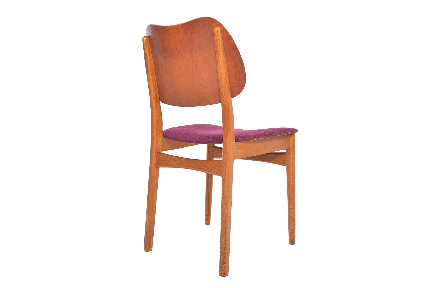 Set of Six Hans Olsen Model 107 Danish Modern Teak and Oak Dining Chairs 1