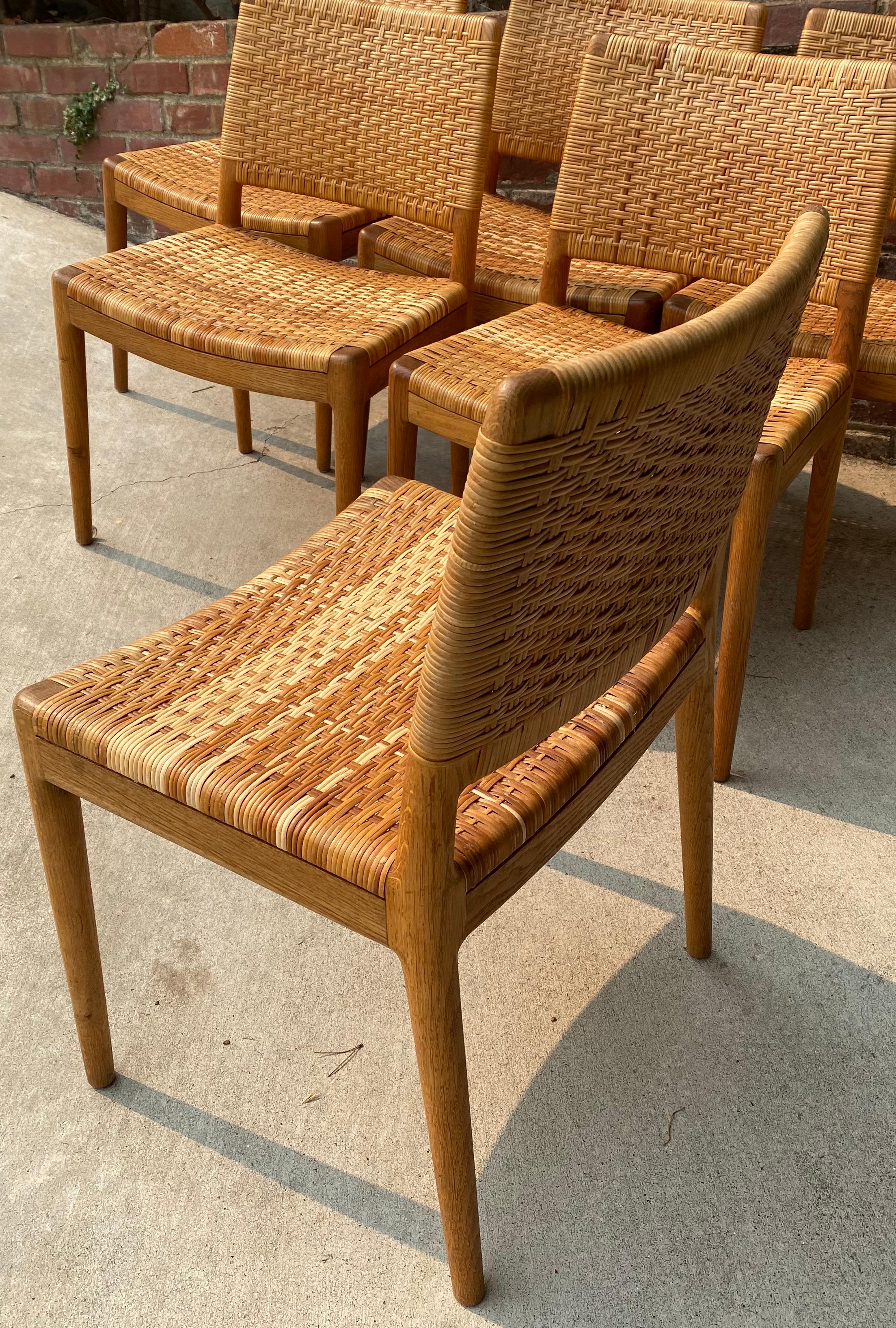 Set of Six Hans Wegner for Johannes Hansen Danish Modern Dining Chairs In Good Condition In San Francisco, CA