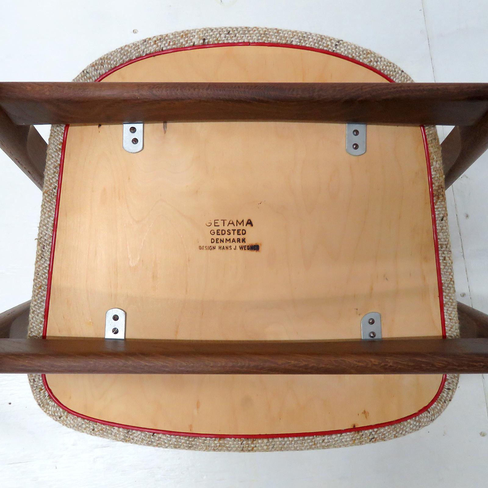 Satz von sechs Hans Wegner GE-525 Esszimmerstühlen, 1960 3