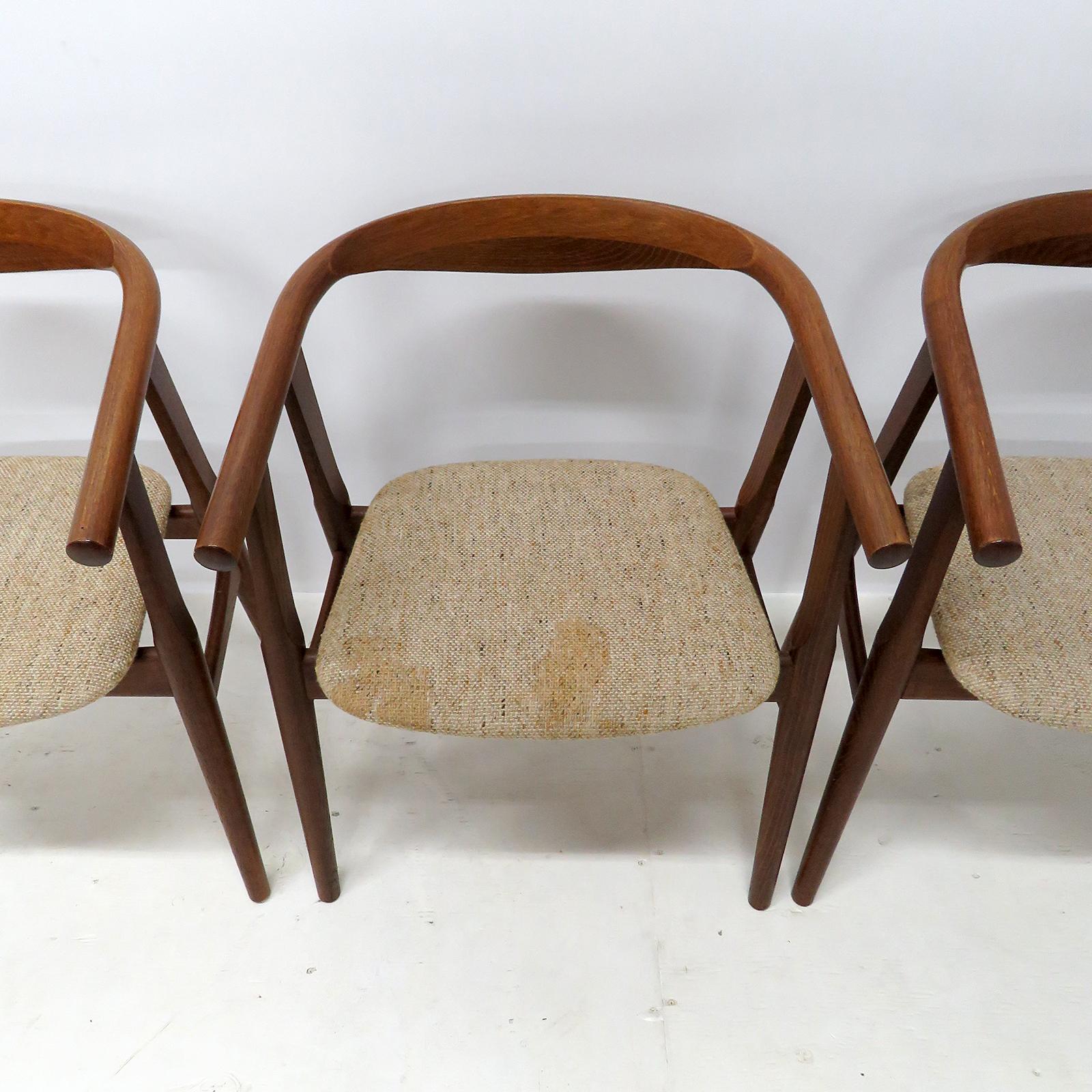 Ensemble de six chaises de salle à manger Hans Wegner GE-525, 1960 en vente 4