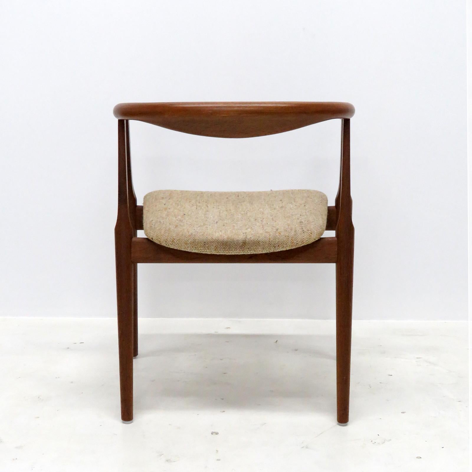 Wool Set of Six Hans Wegner GE-525 Dining Chairs, 1960