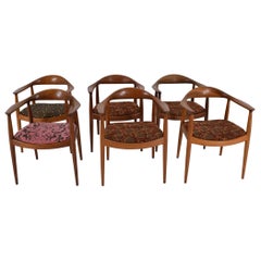 Set of Six Hans Wegner "The Round" Chairs by Johannes Hansen