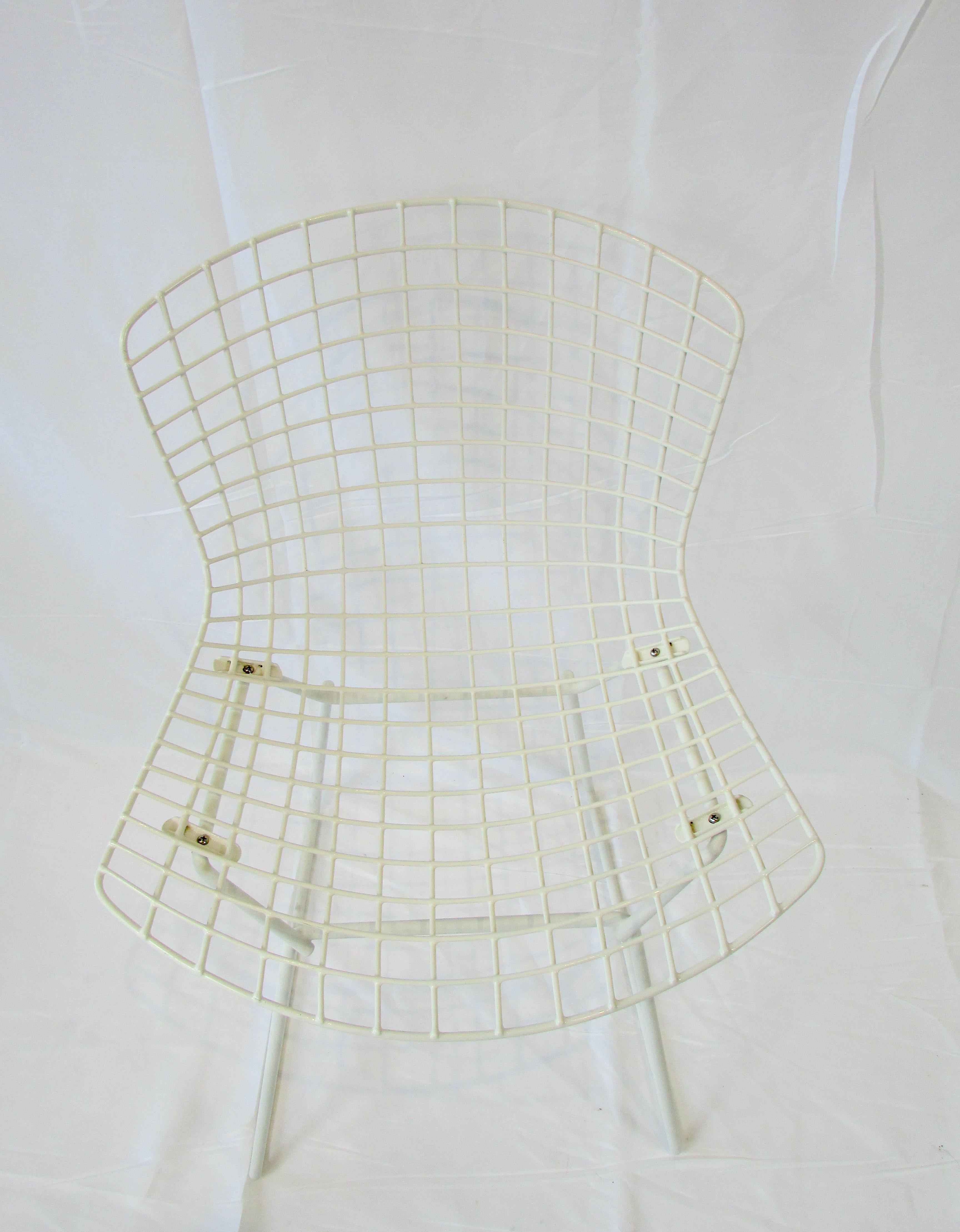 Set of Six Harry Bertoia for Knoll White Dining Chairs 5