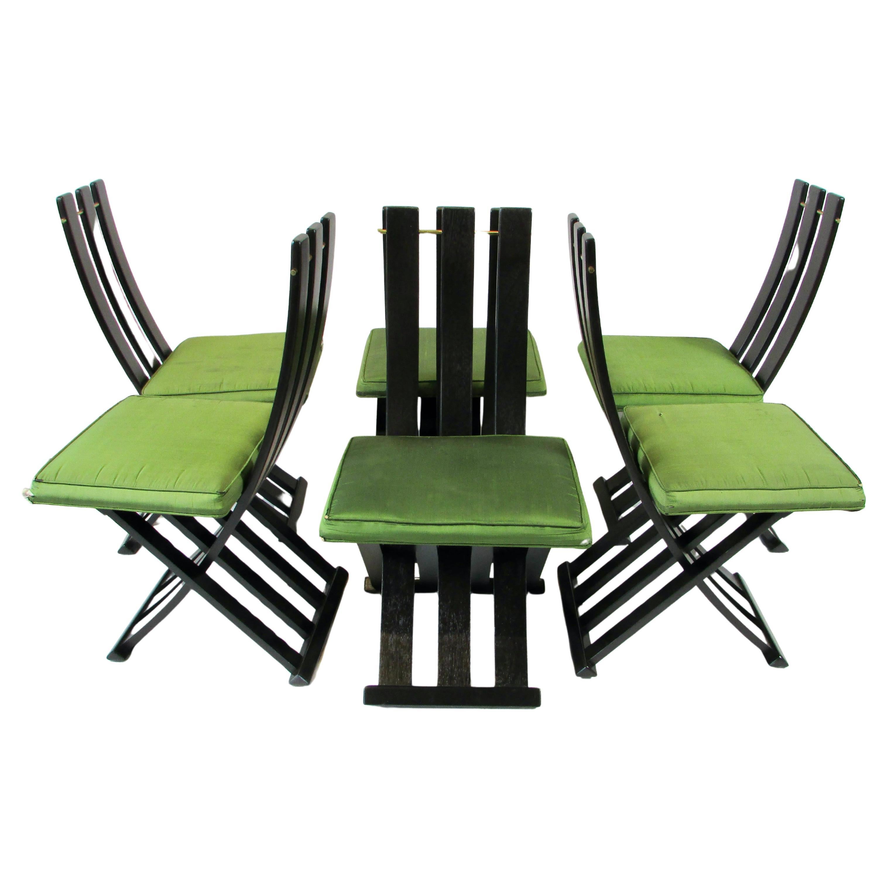 Set di sei doghe di Harvey Probber  sedie da pranzo X