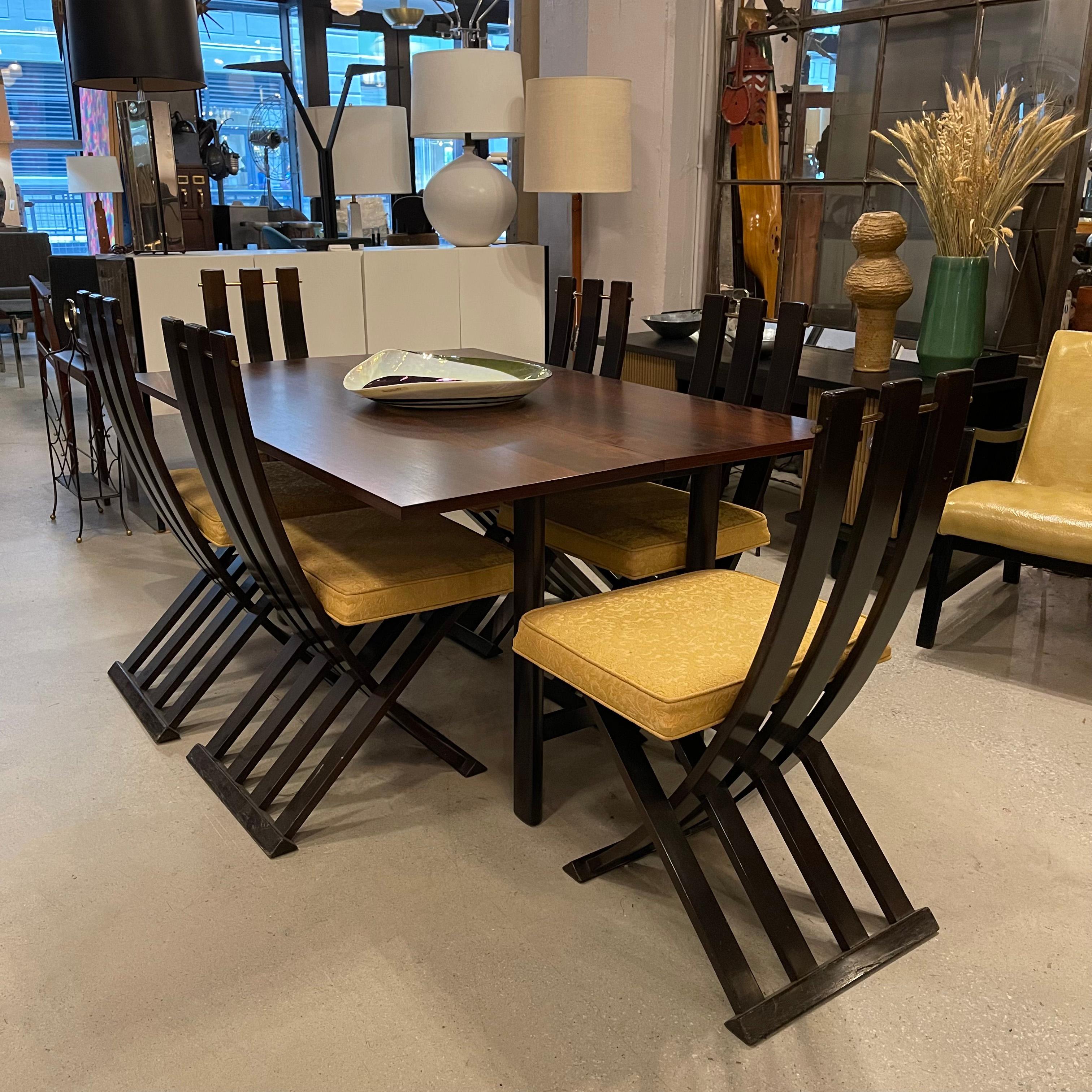 Set of Six Harvey Probber X-Base Dining Chairs In Good Condition For Sale In Brooklyn, NY