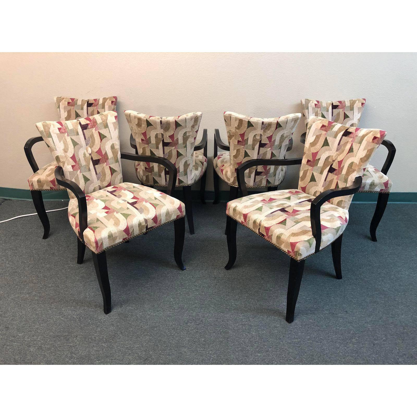 Set of Six HBF Santa Barbara Dining Armchairs In Good Condition In San Francisco, CA