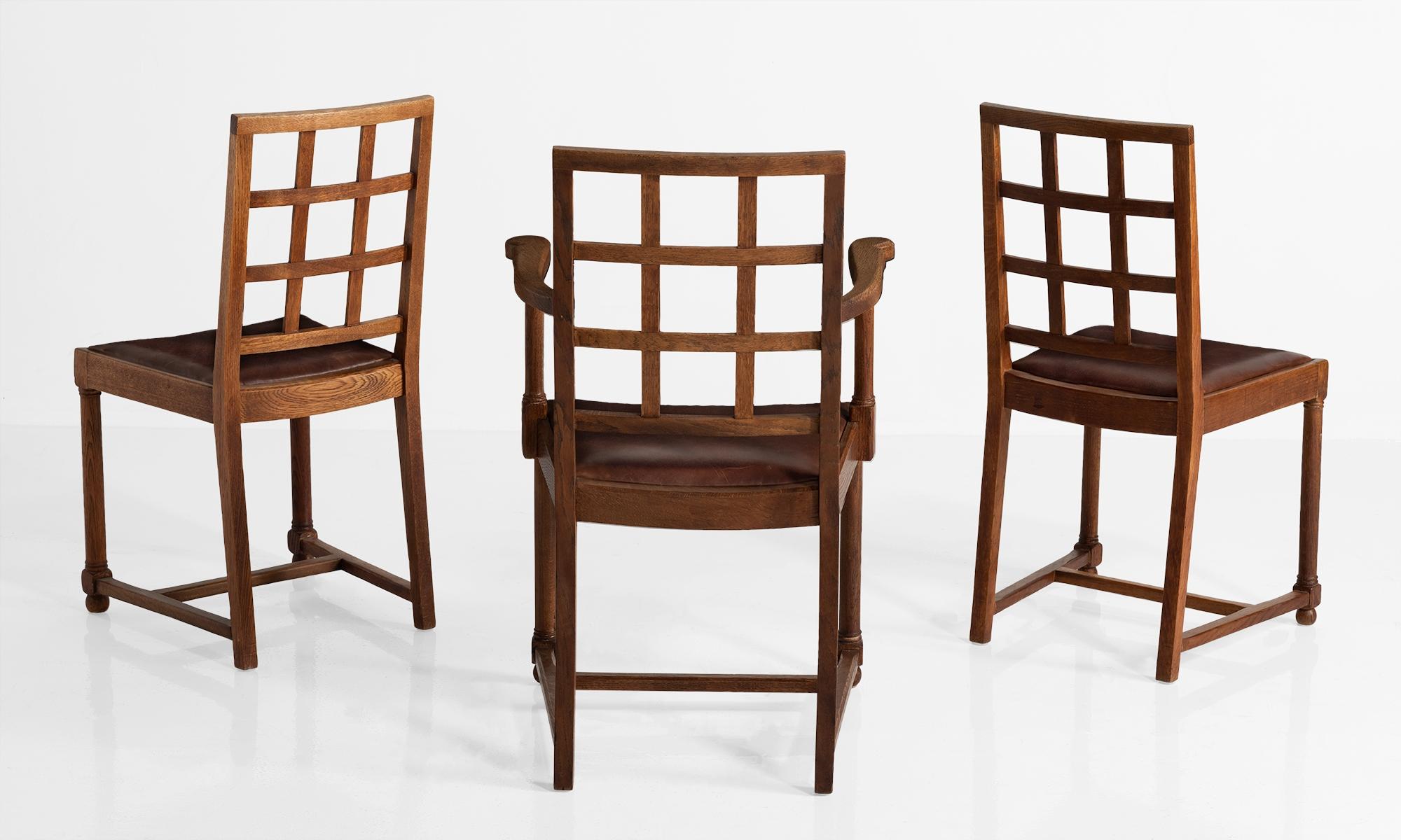 Set of Six Heals Dining Chairs, England circa 1930 In Good Condition In Culver City, CA