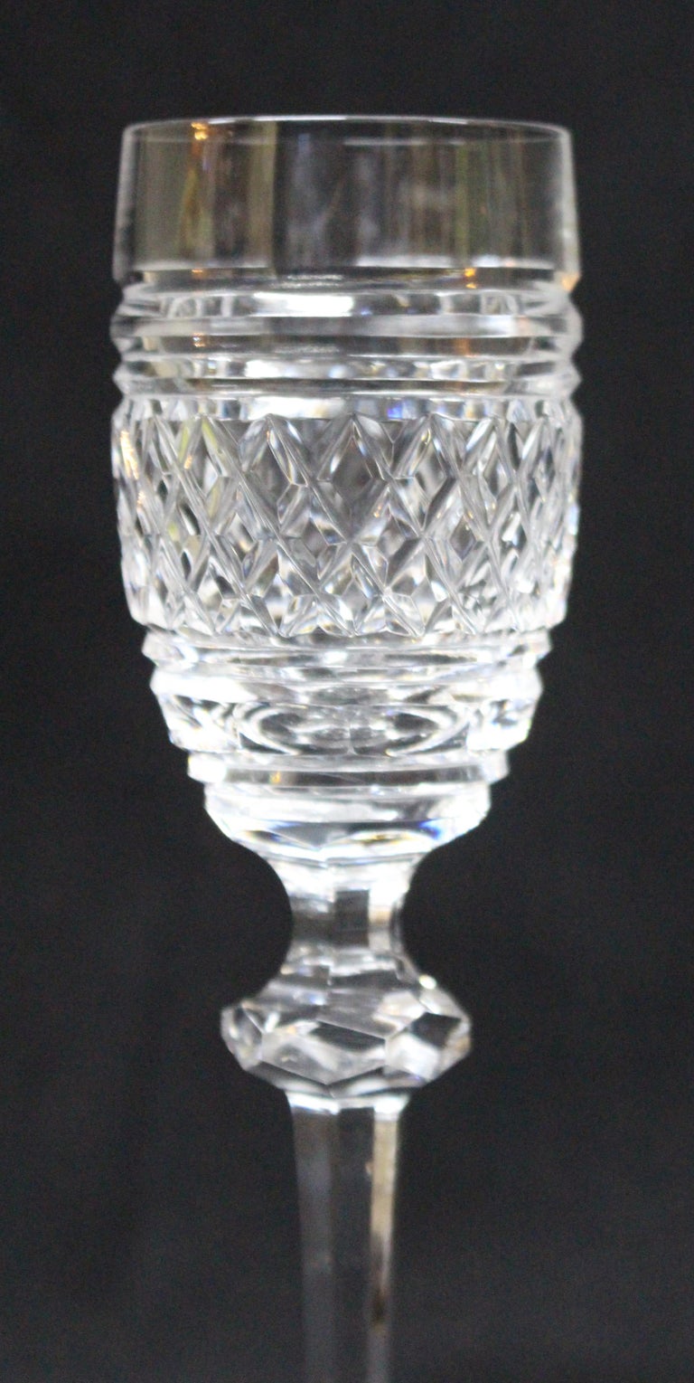 Set of Six Heavily Cut Waterford Knopped Stem Port Glasses at 1stDibs