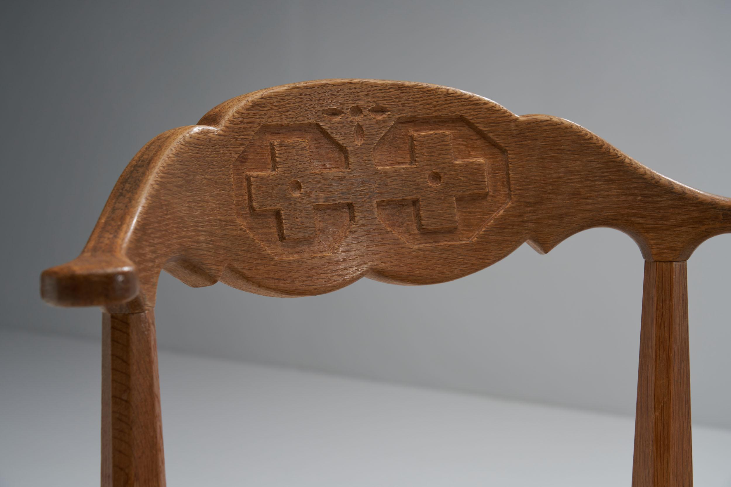 Juego de seis sillas de comedor Henning Kjærnulf para EG Kvalitetsmøbel, Dinamarca Años 60 en venta 2