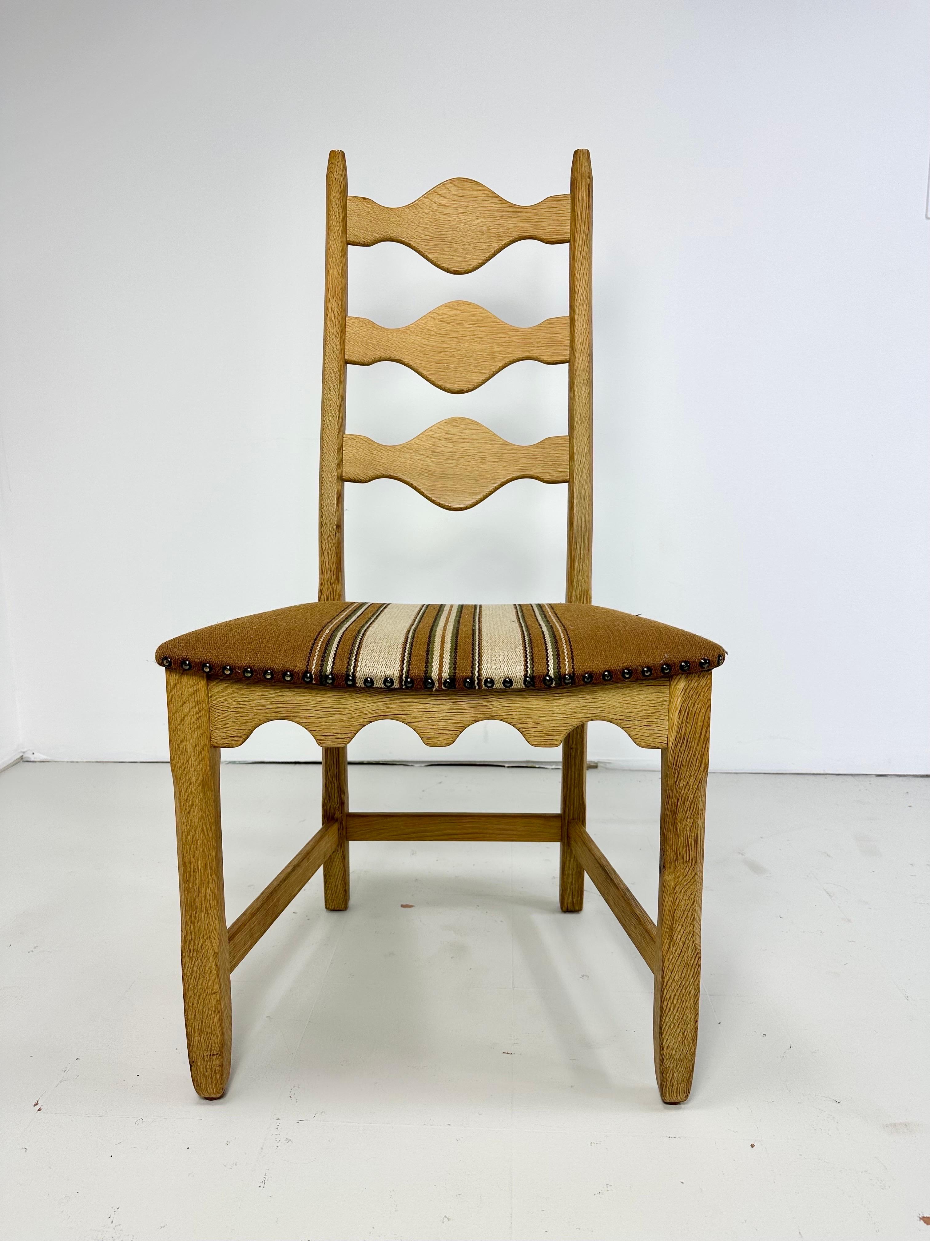 Danish Set of Six Henning Kjaernulf Dining Chairs For Sale