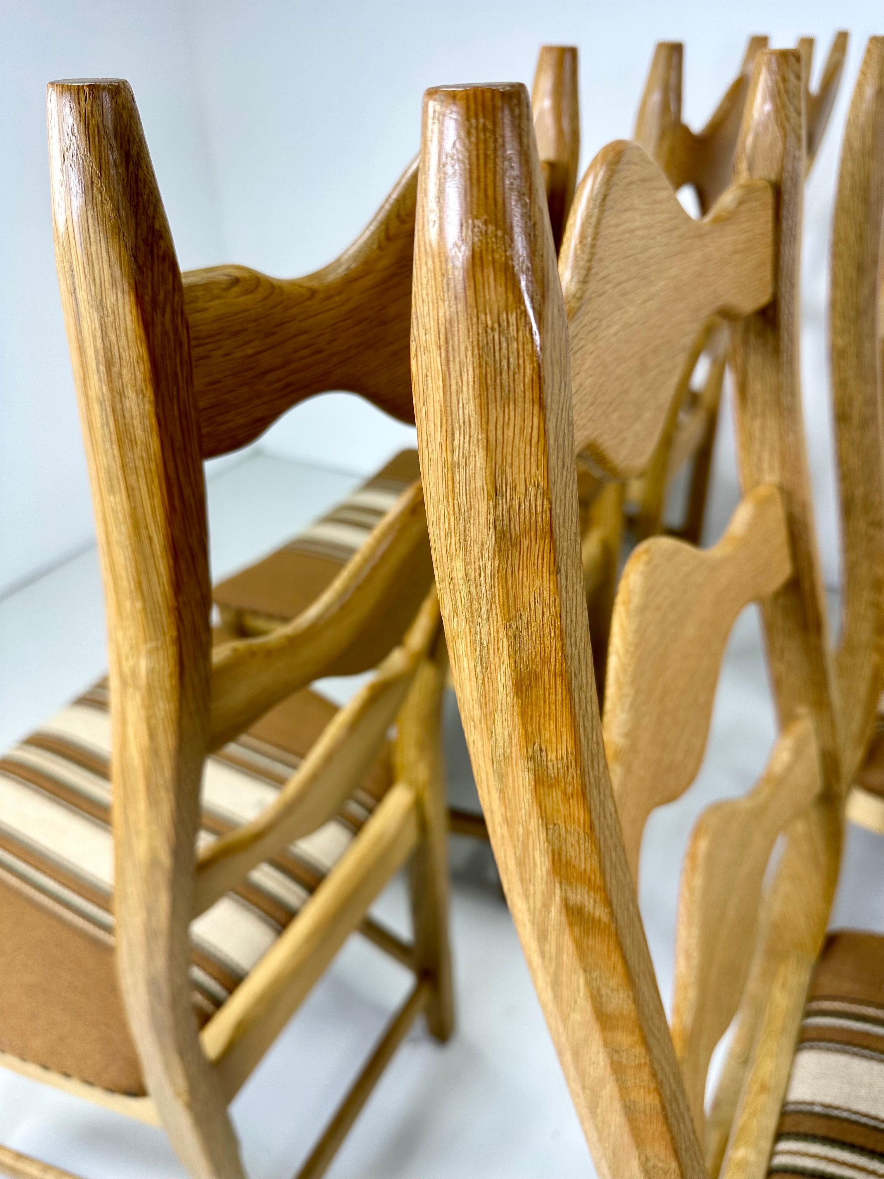 Oak Set of Six Henning Kjaernulf Dining Chairs For Sale