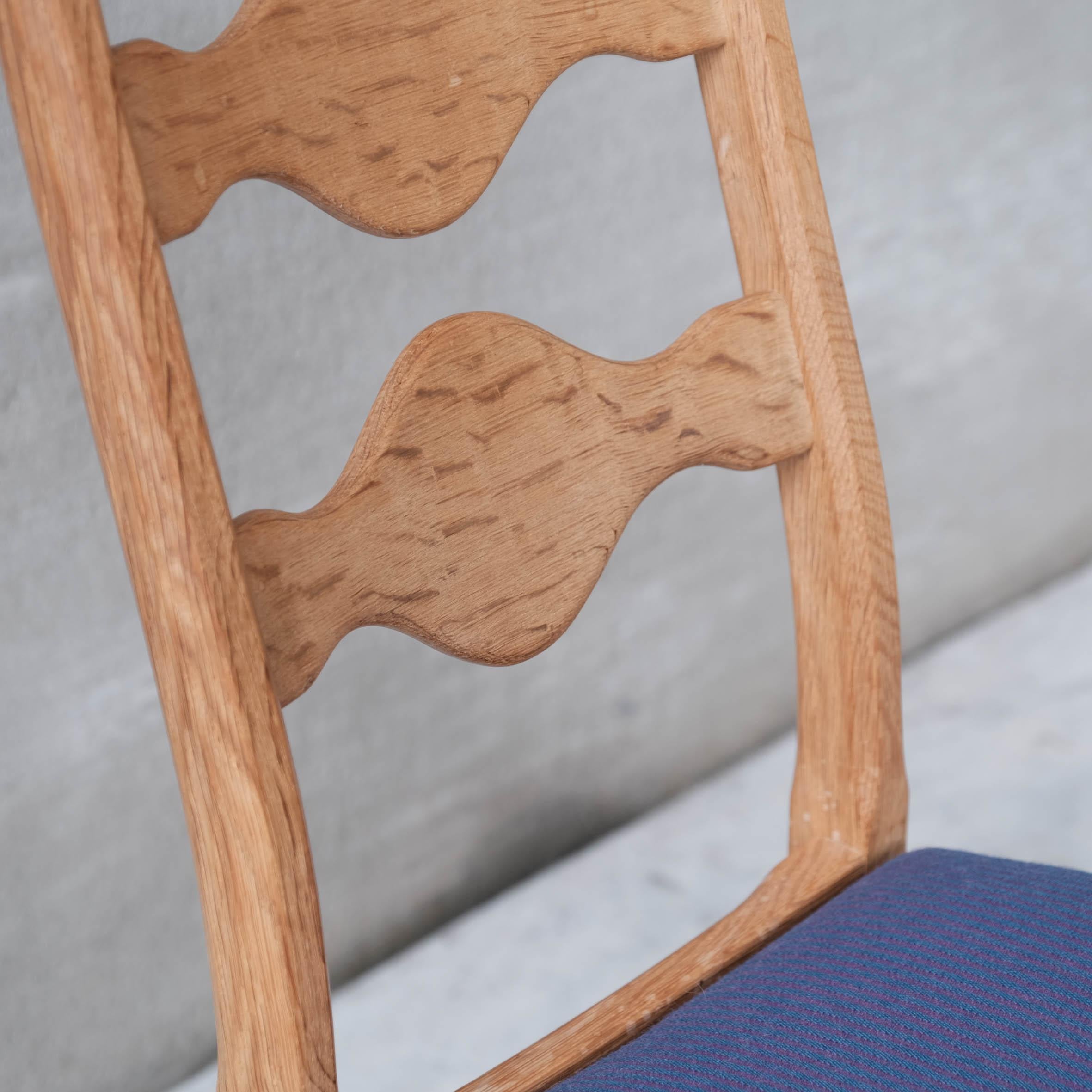 Set of Six Henning Kjaernulf Oak Mid-Century Danish Dining Chairs For Sale 4