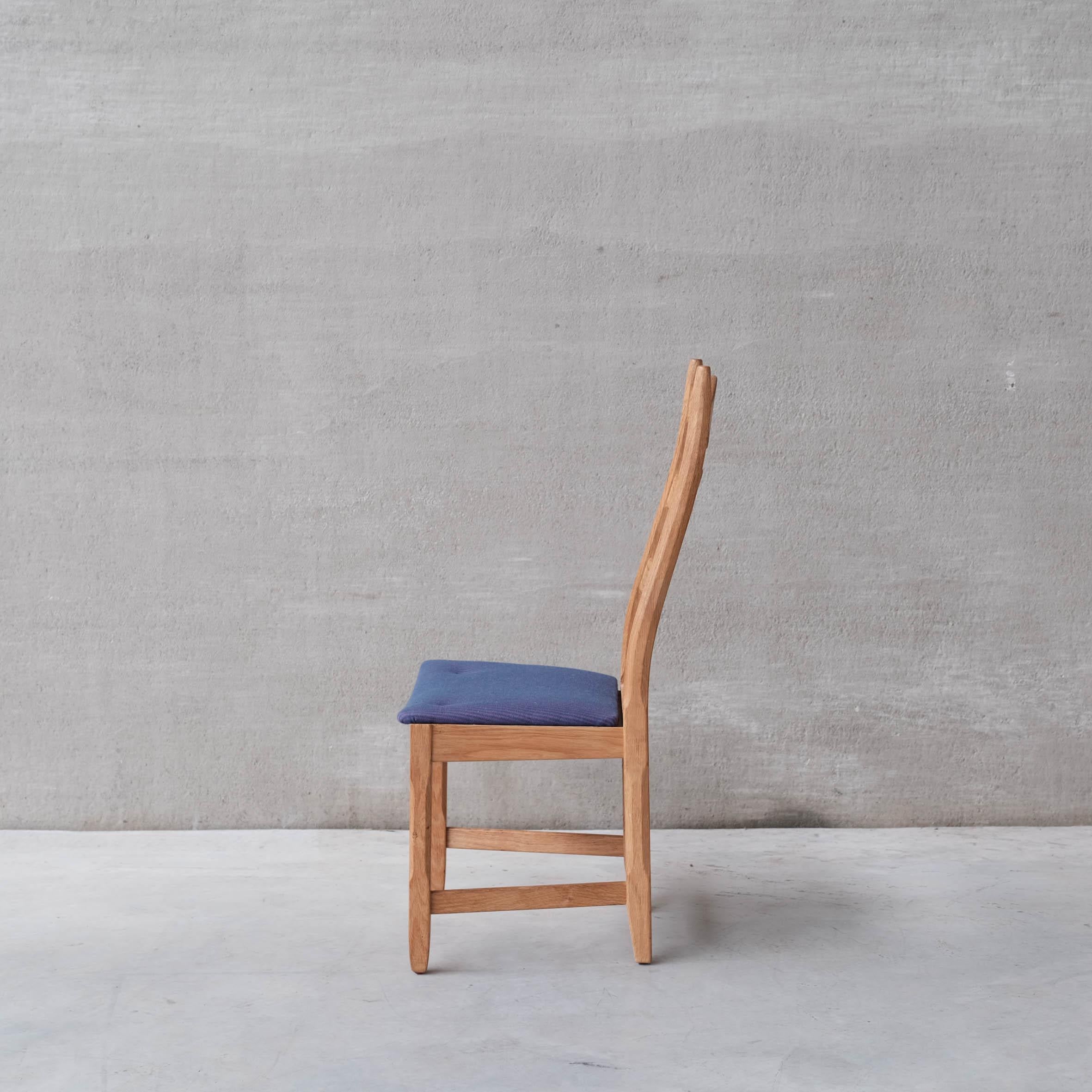 Mid-Century Modern Set of Six Henning Kjaernulf Oak Mid-Century Danish Dining Chairs For Sale