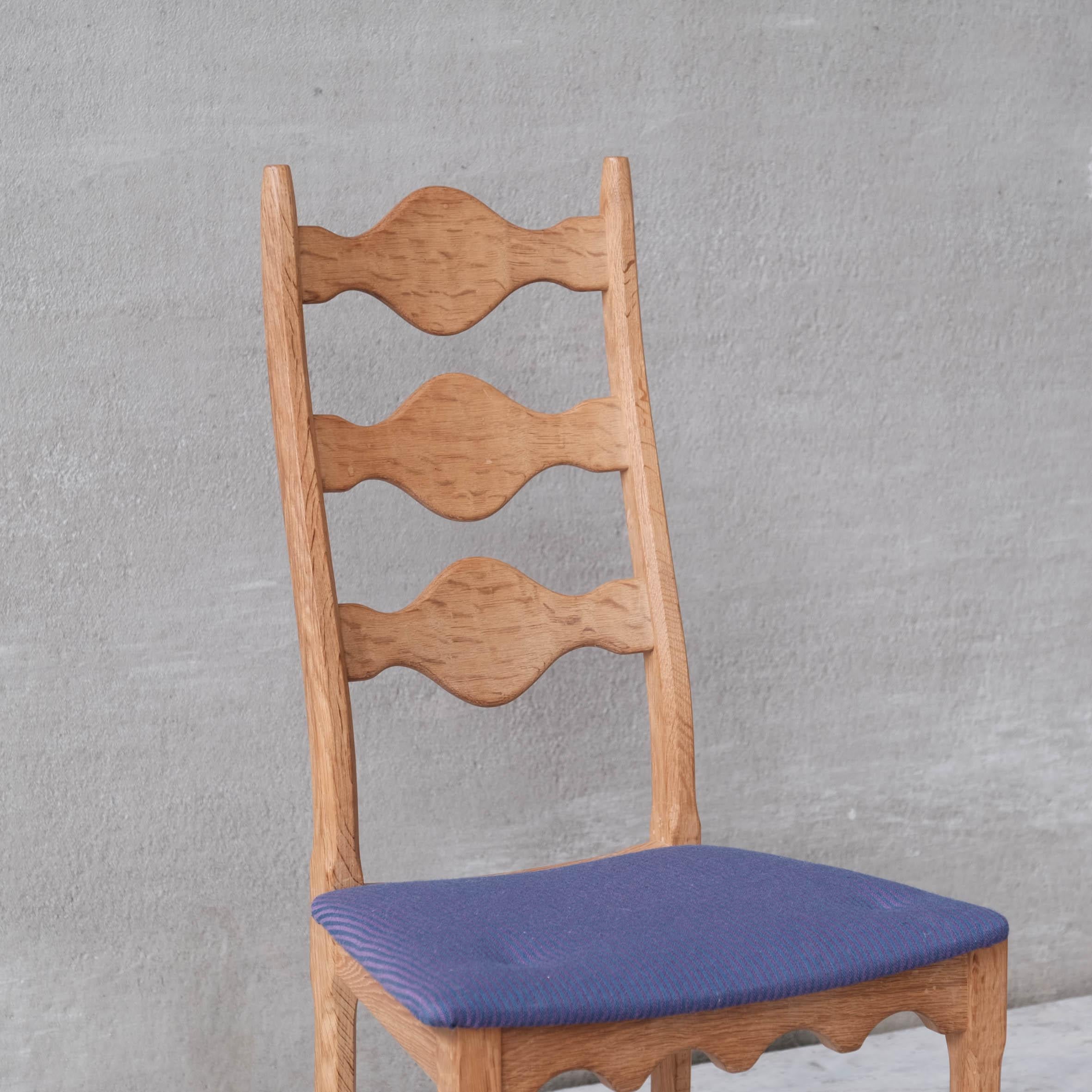 Set of Six Henning Kjaernulf Oak Mid-Century Danish Dining Chairs For Sale 1