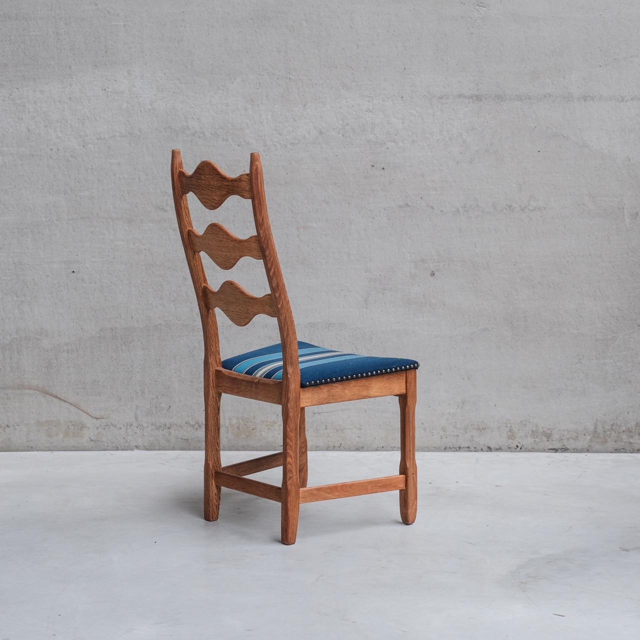 Danish Set of Six Henning Kjaernulf Oak Mid-Century Dining Chairs (6) For Sale