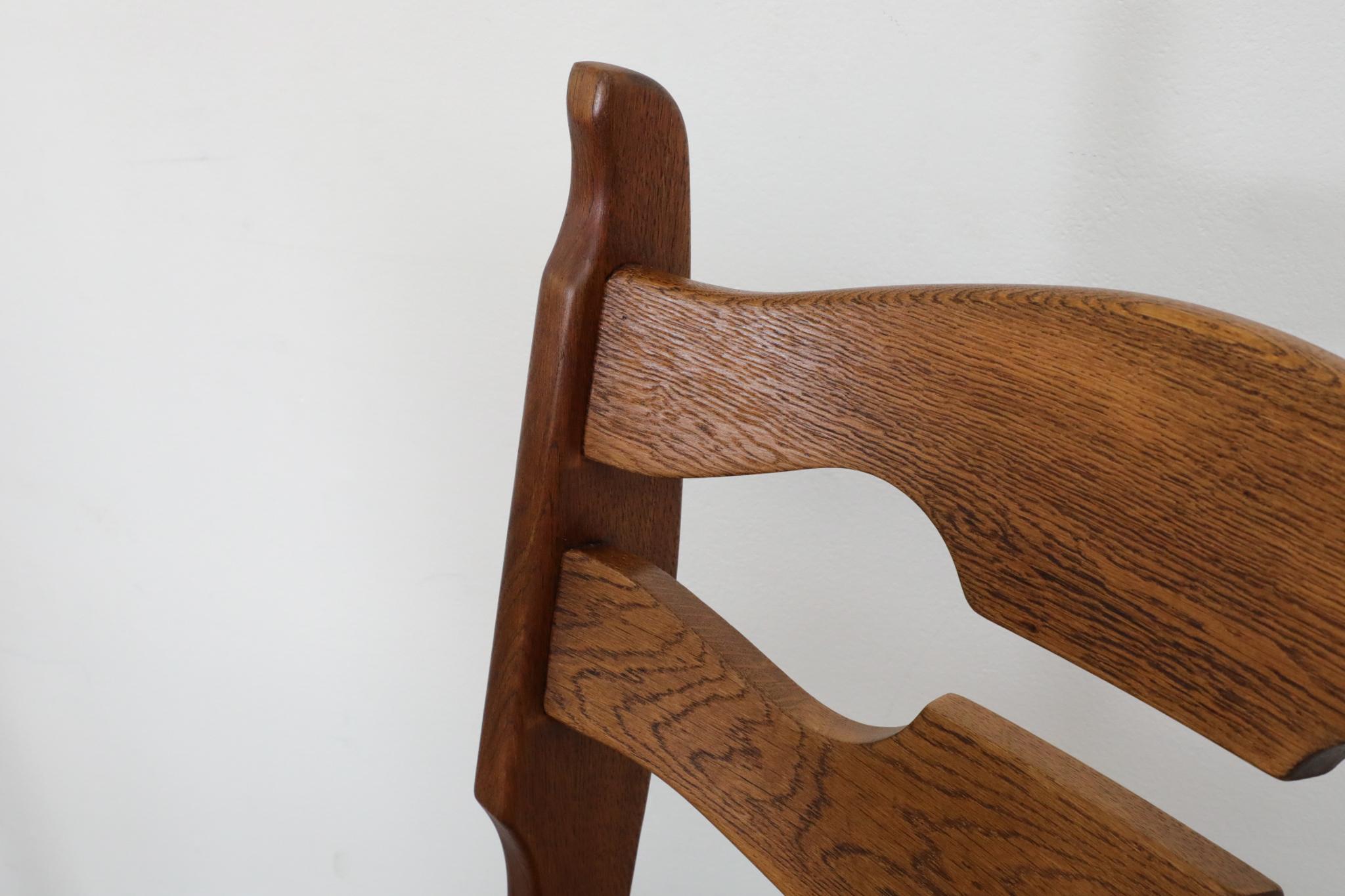 Set of Six Henning Kjaernulf Style Razorback Dining Chairs with Rush Seats 7